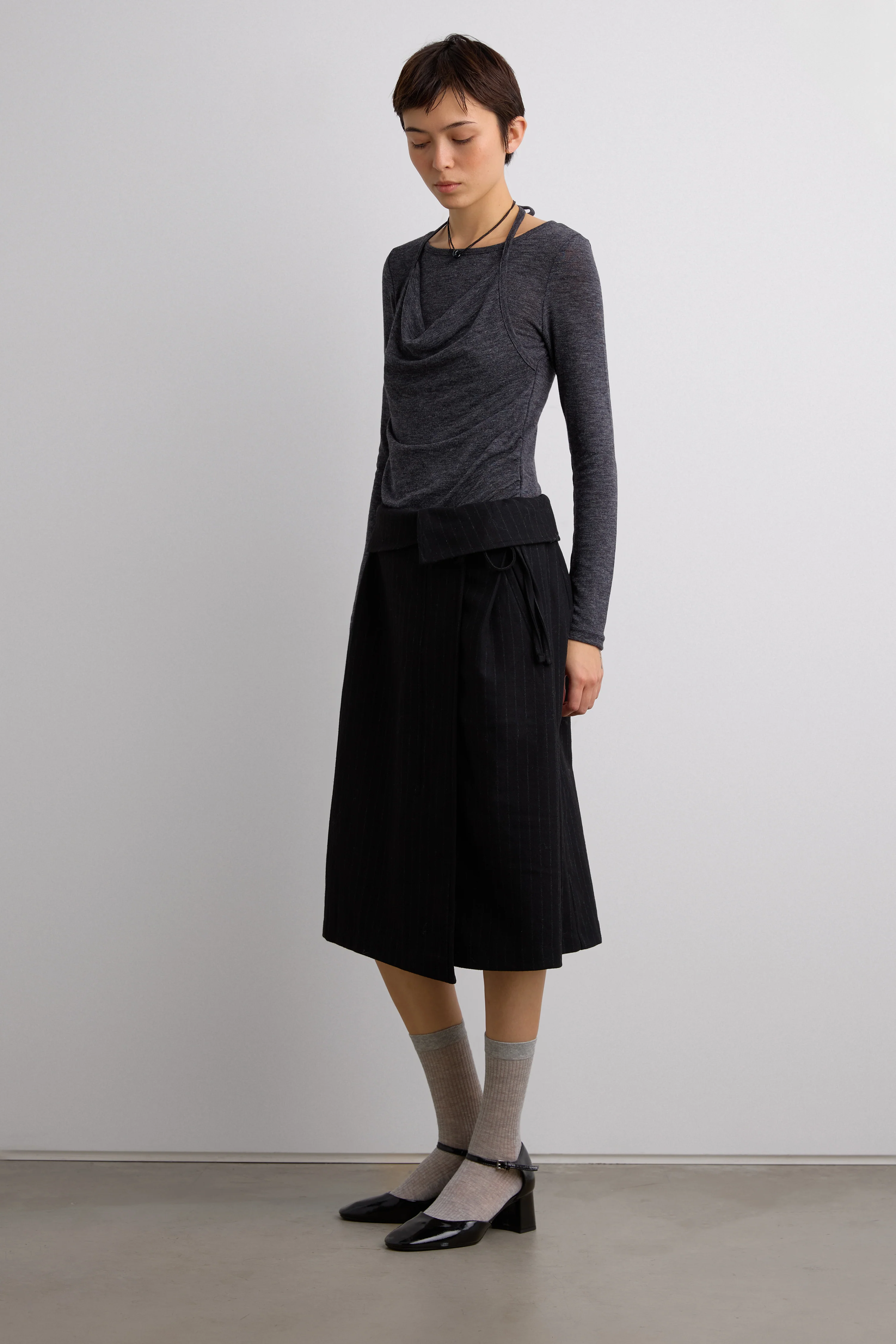 HEATHERED OVERLAY TOP - Image 2