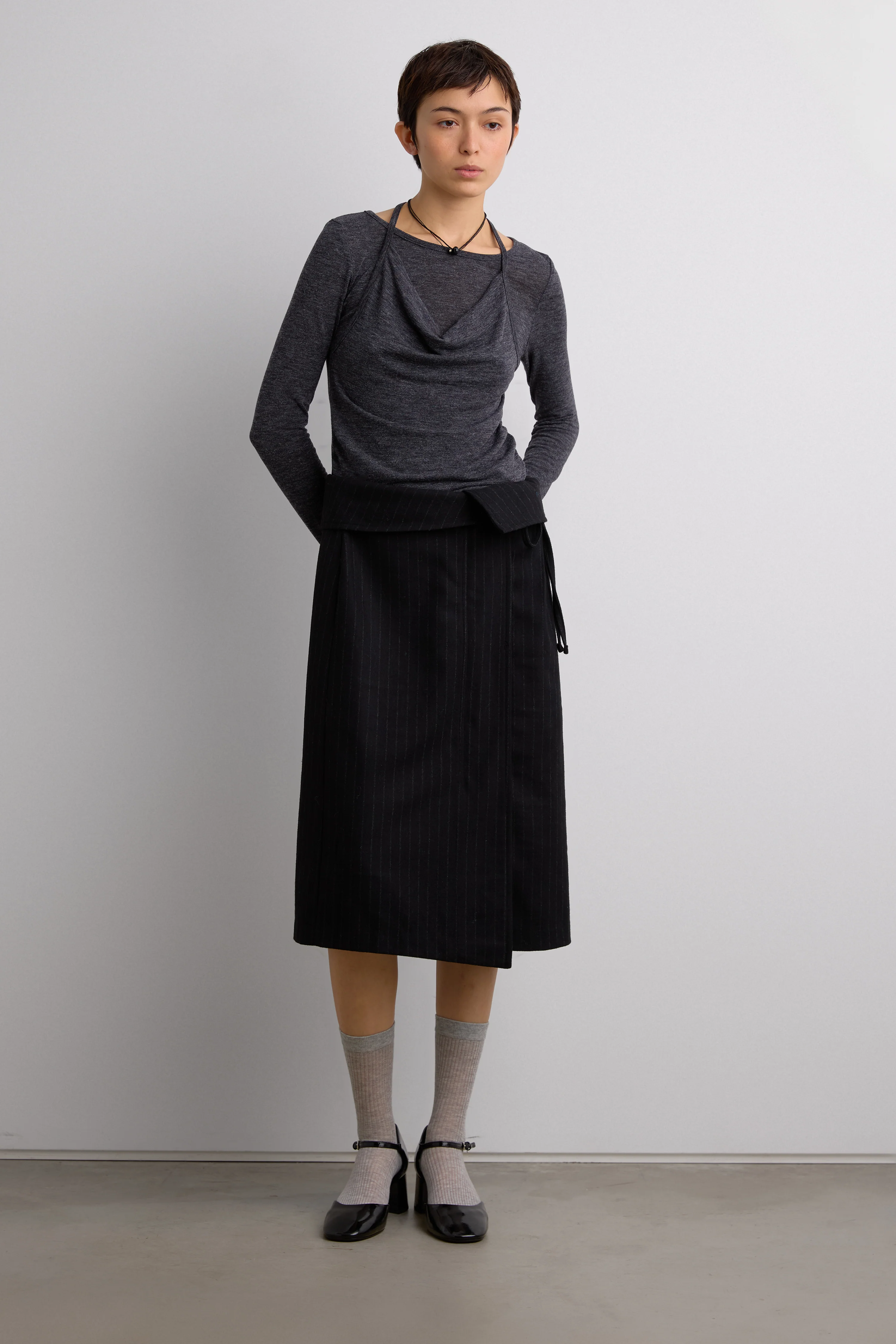 HEATHERED OVERLAY TOP - Image 3