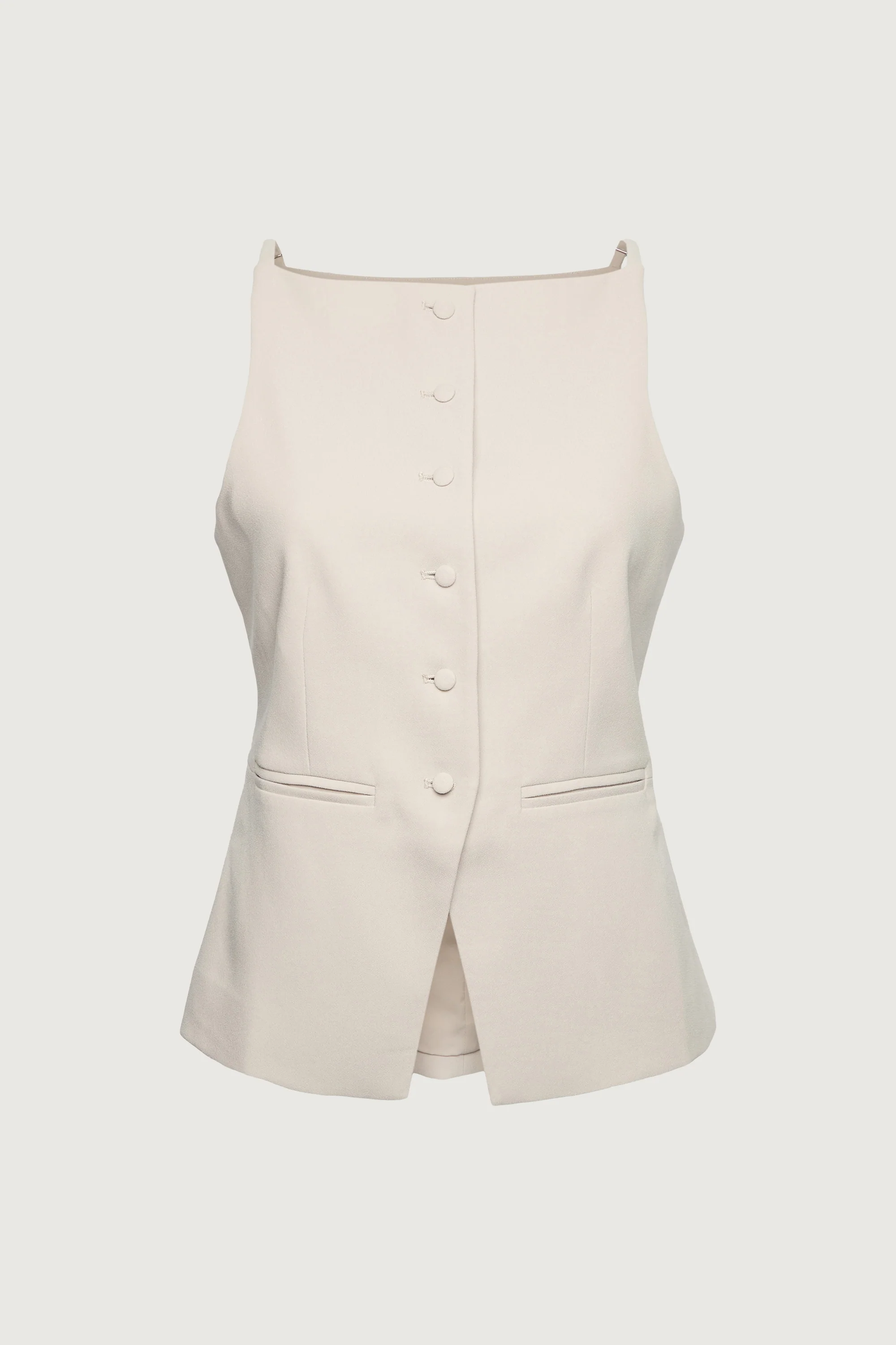 HIGH NECKLINE BUTTON VEST - Image 5