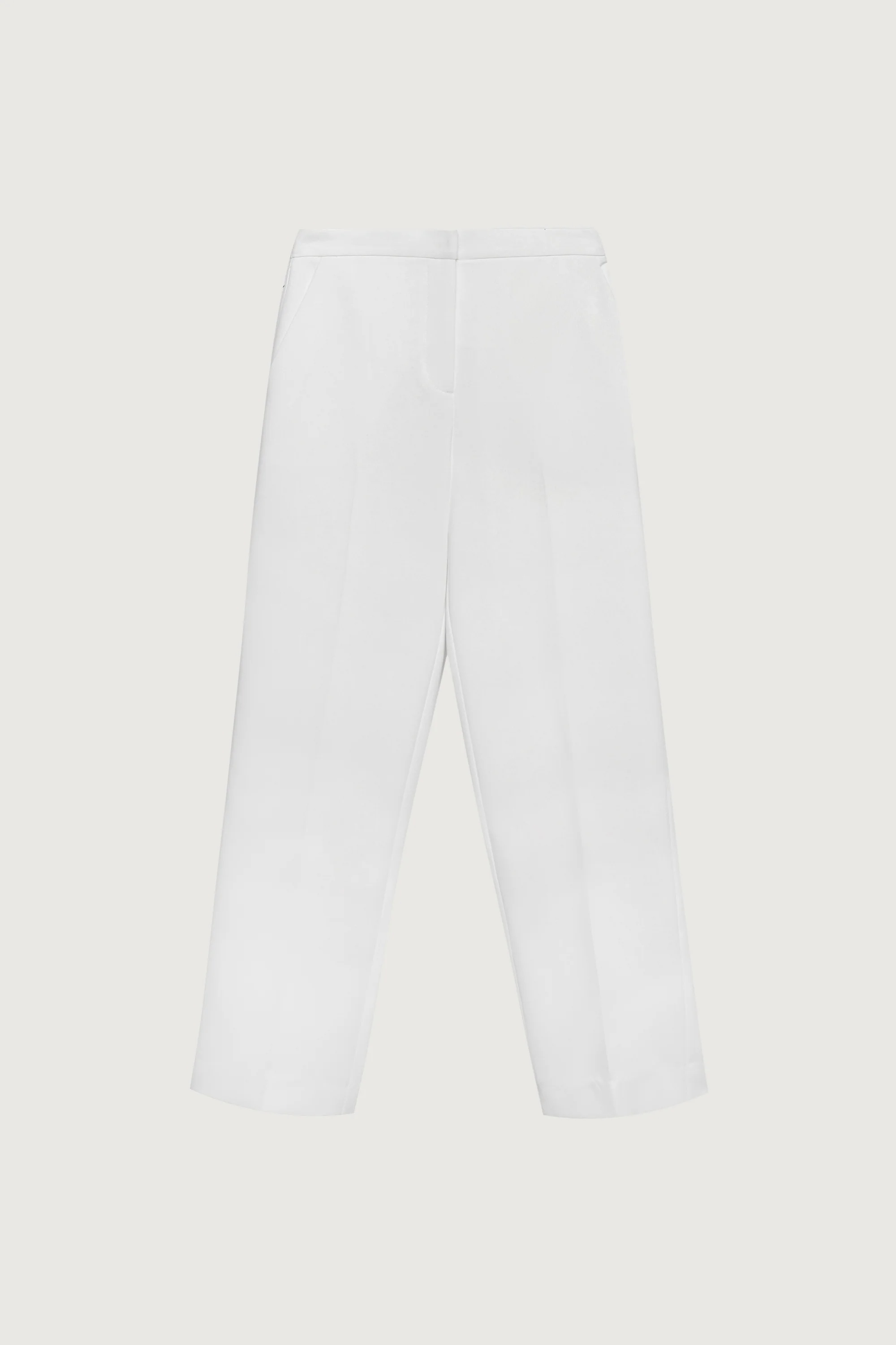 HIGH-RISE STRAIGHT LEG TROUSER WITH HALF ELASTIC WAIST - Image 5