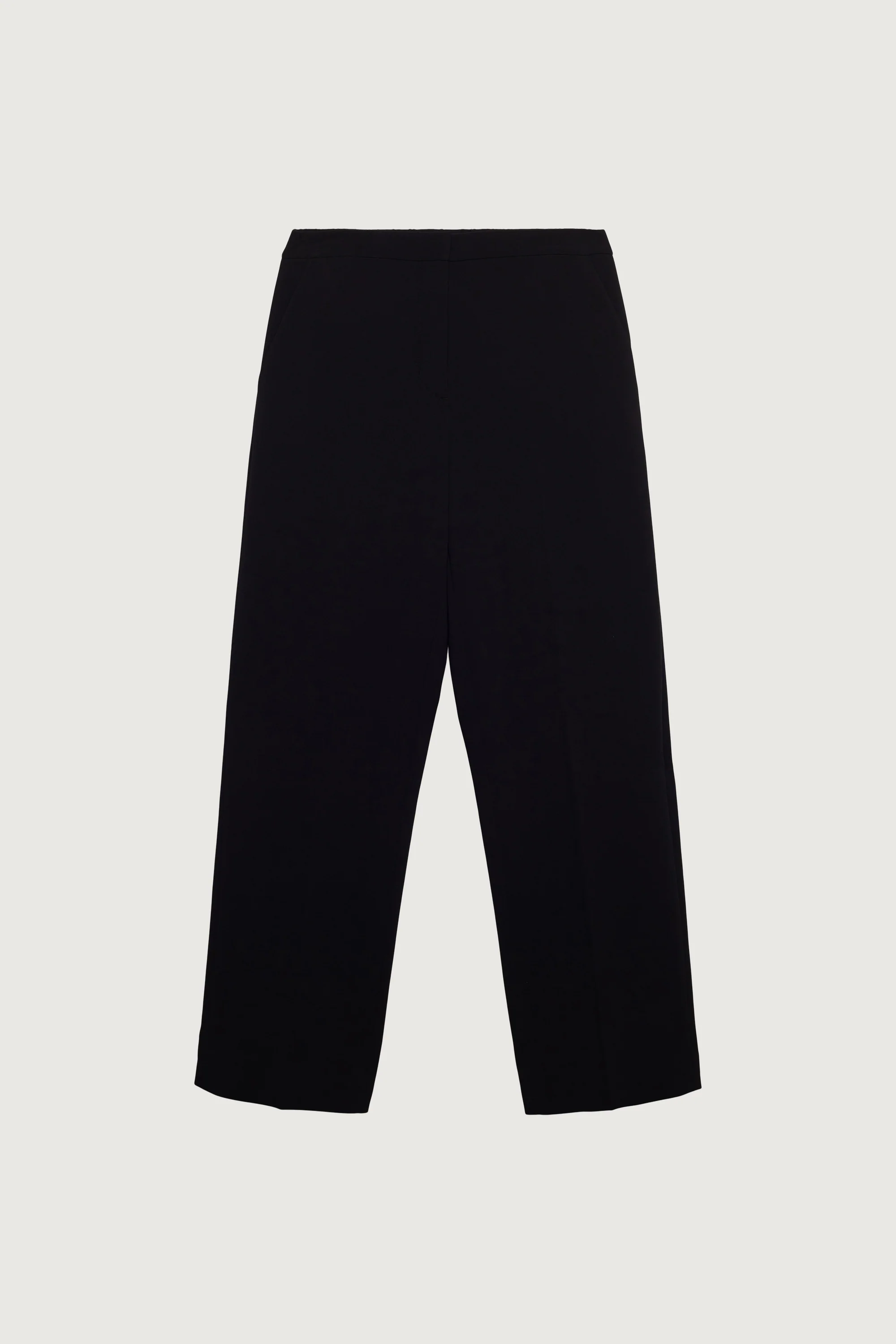 HIGH-RISE STRAIGHT LEG TROUSER WITH HALF ELASTIC WAIST - Image 6