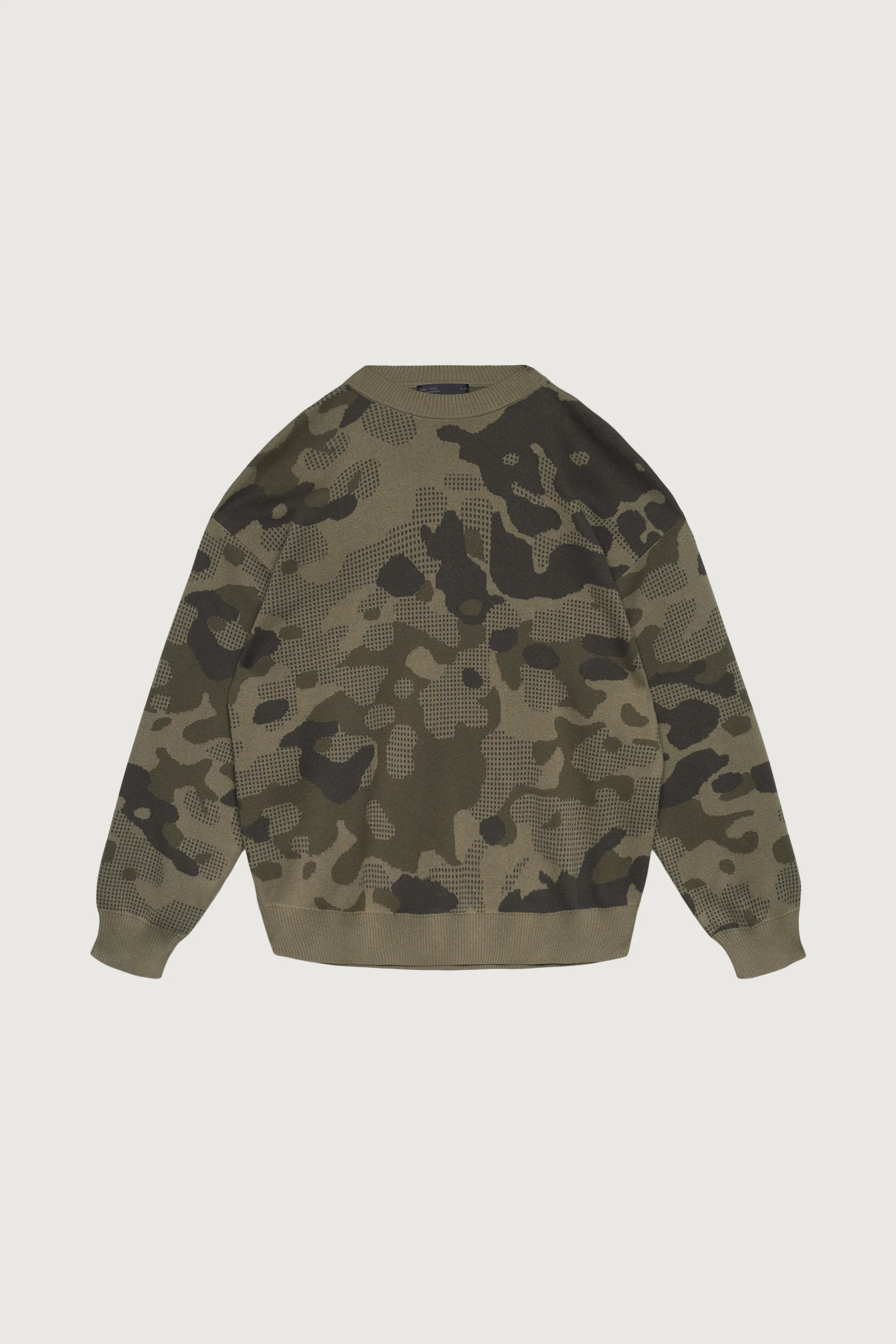 JACQUARD CAMO KNIT SWEATER - Image 3