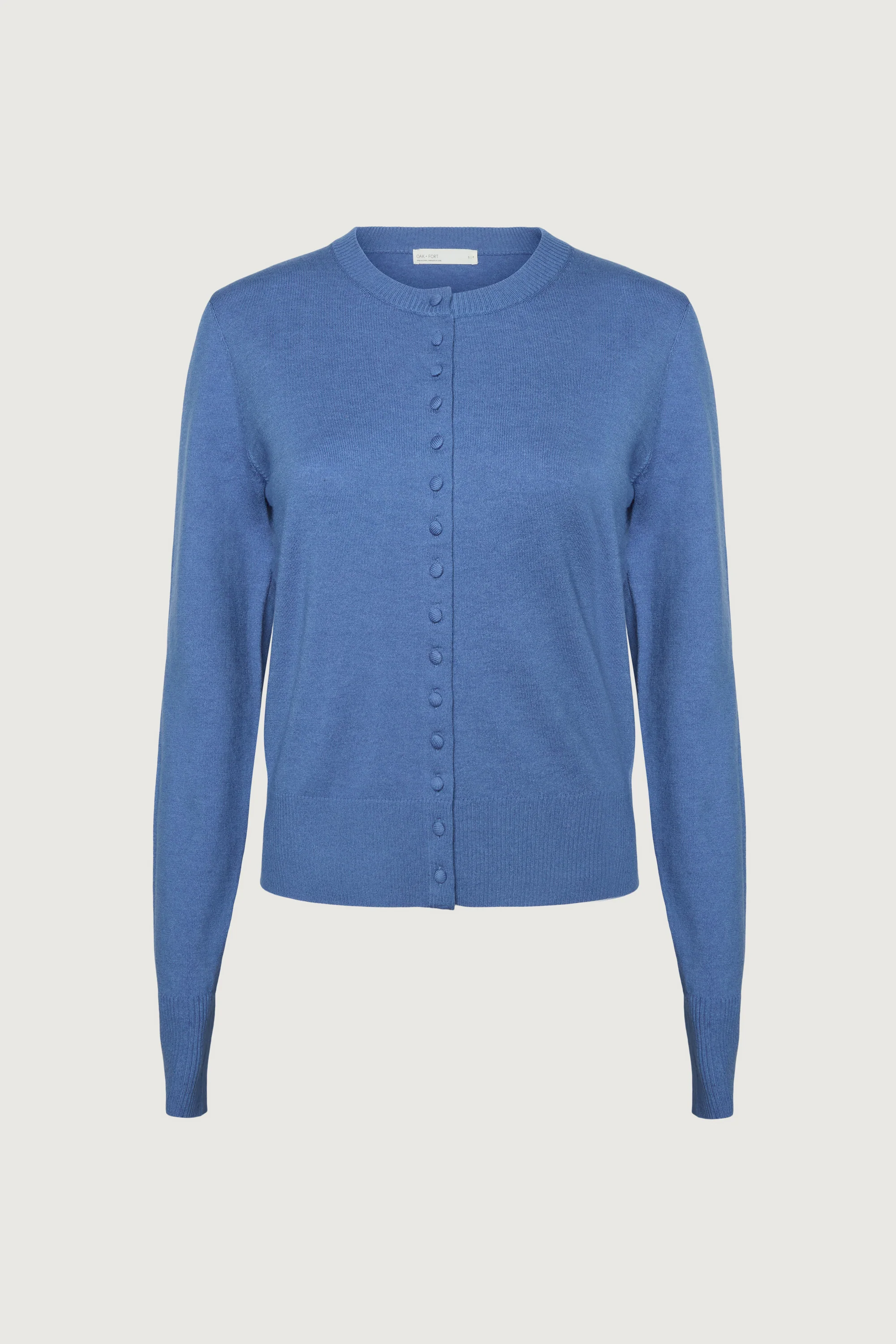 KNIT COVERED BUTTON FRONT CARDIGAN - Image 7