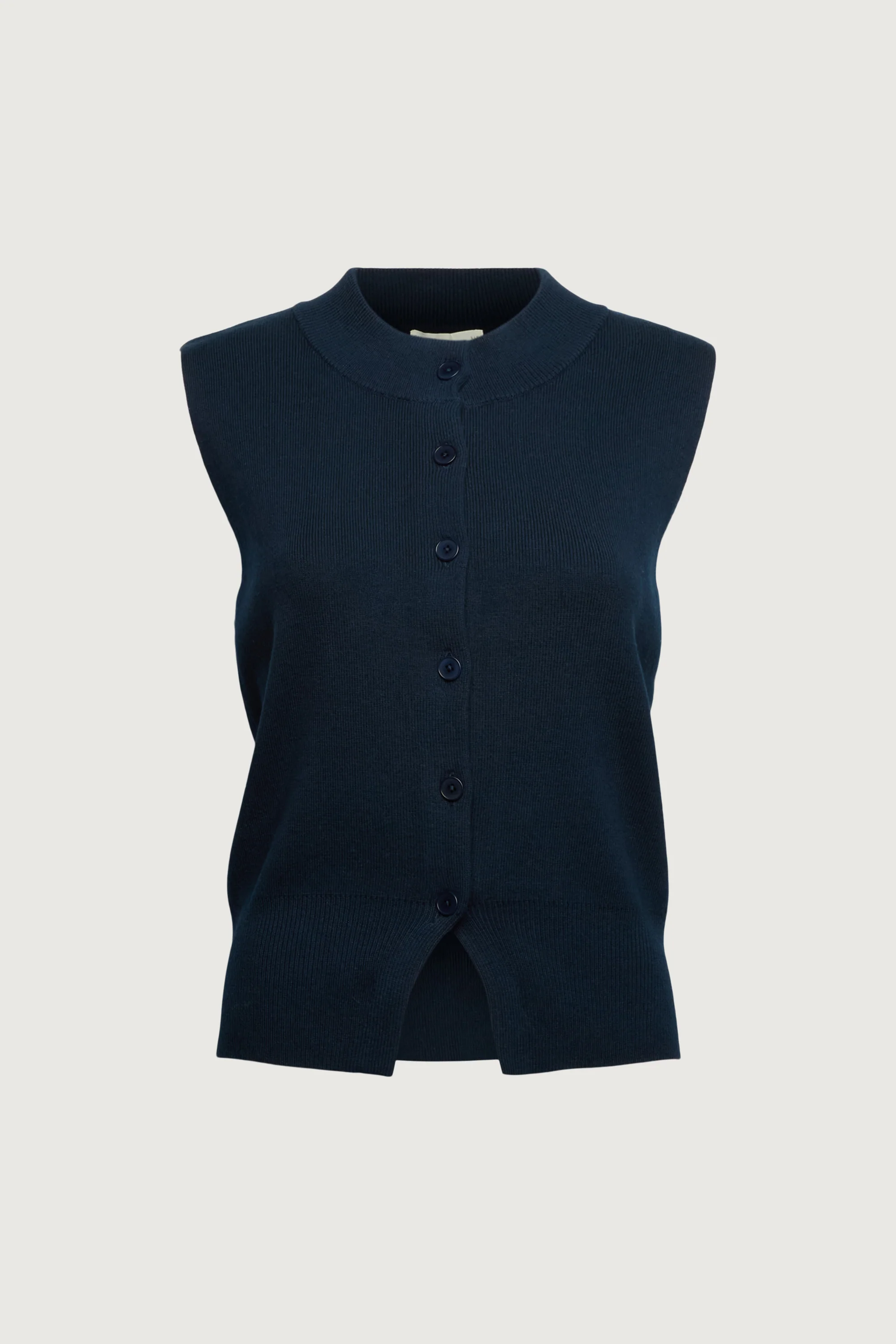 KNIT MOCKNECK BUTTON UP VEST - Image 5