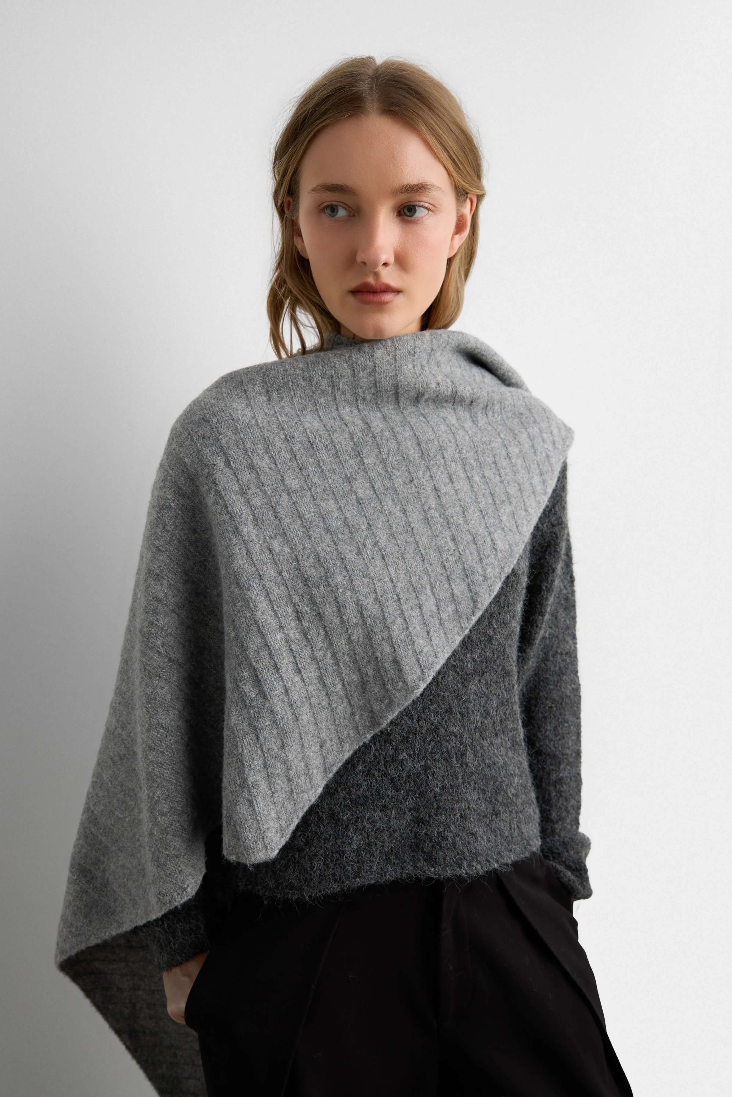 KNIT SHAWL SCARF - Image 5