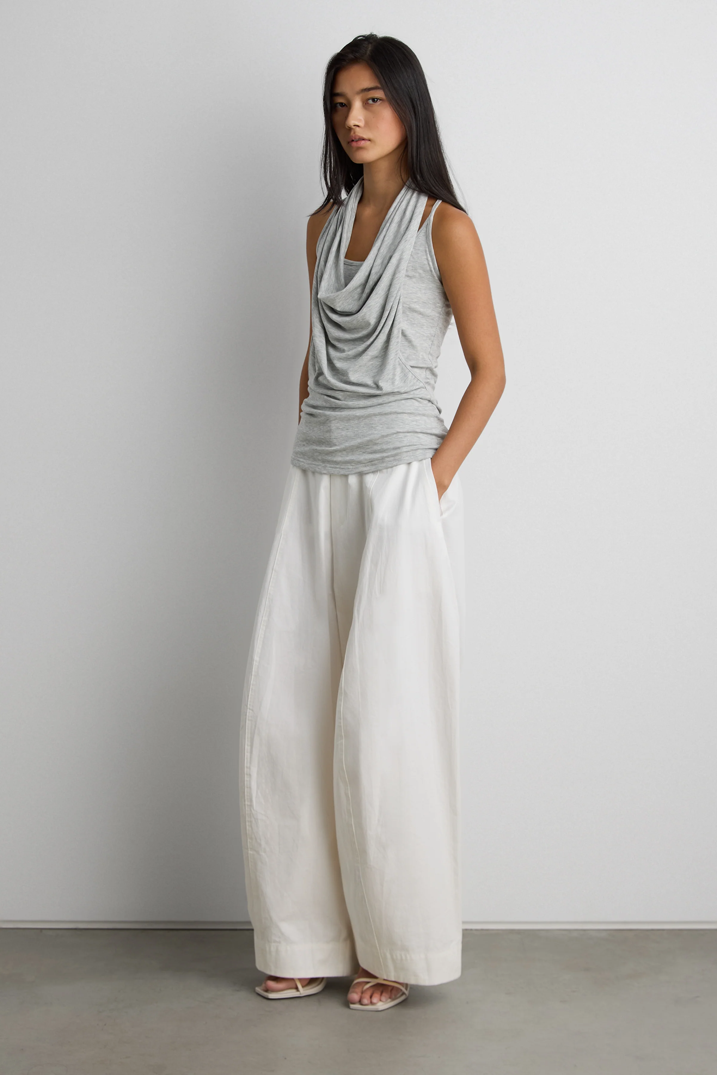 LAYERED COWL NECK TOP - Image 5