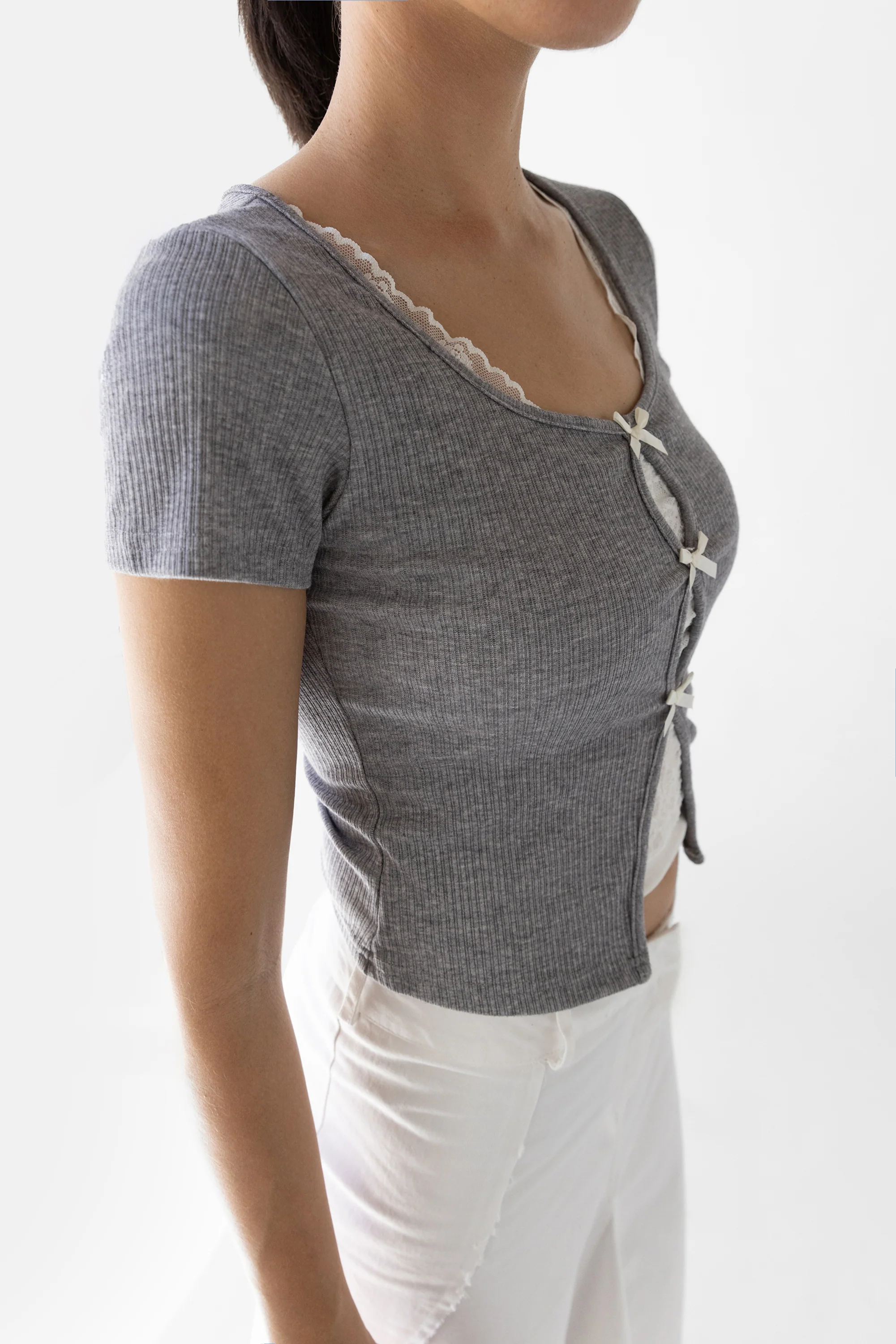 LAYERED LACE BOW TOP - Image 3
