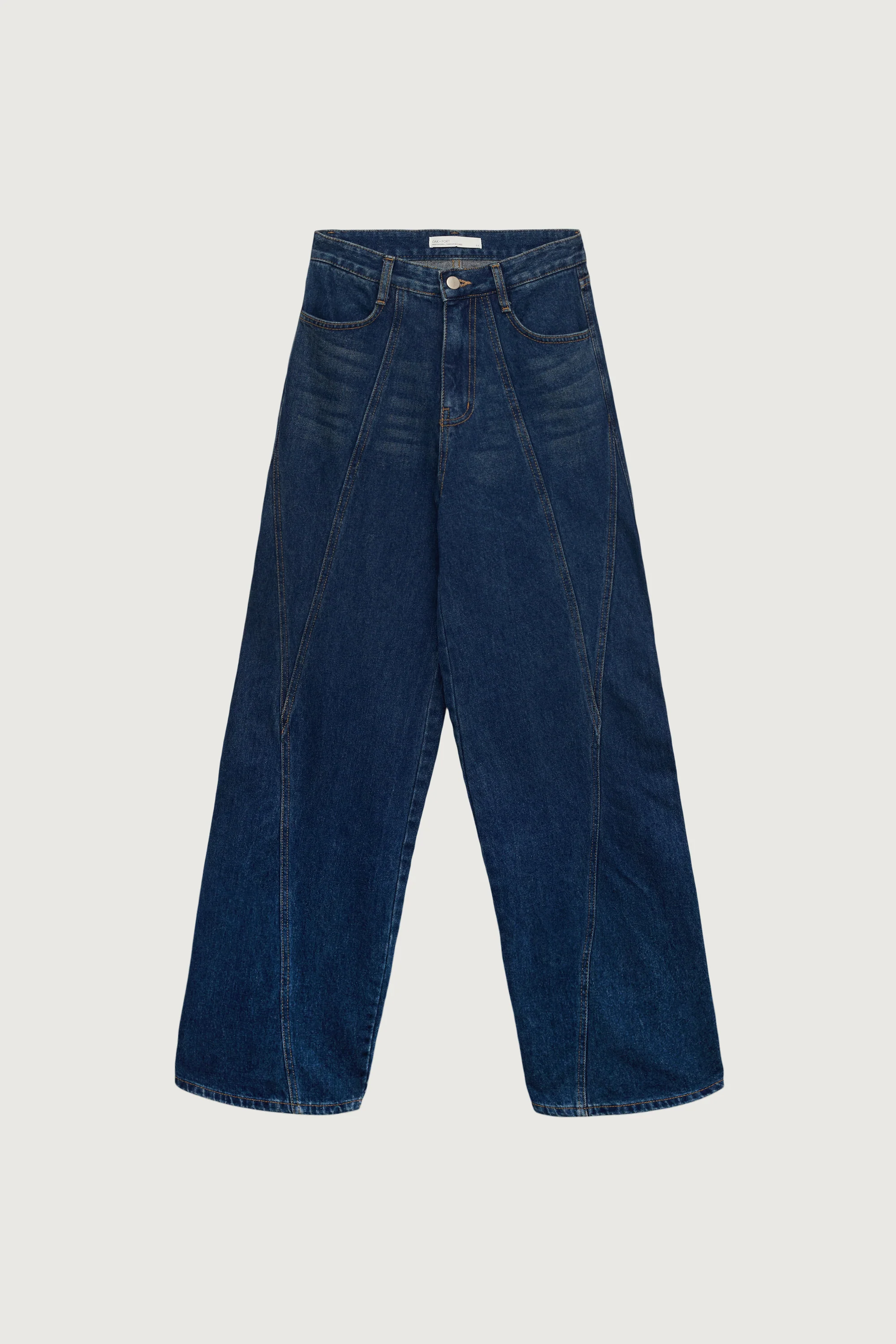 DARK WASH SEAM PANEL JEANS - Image 5