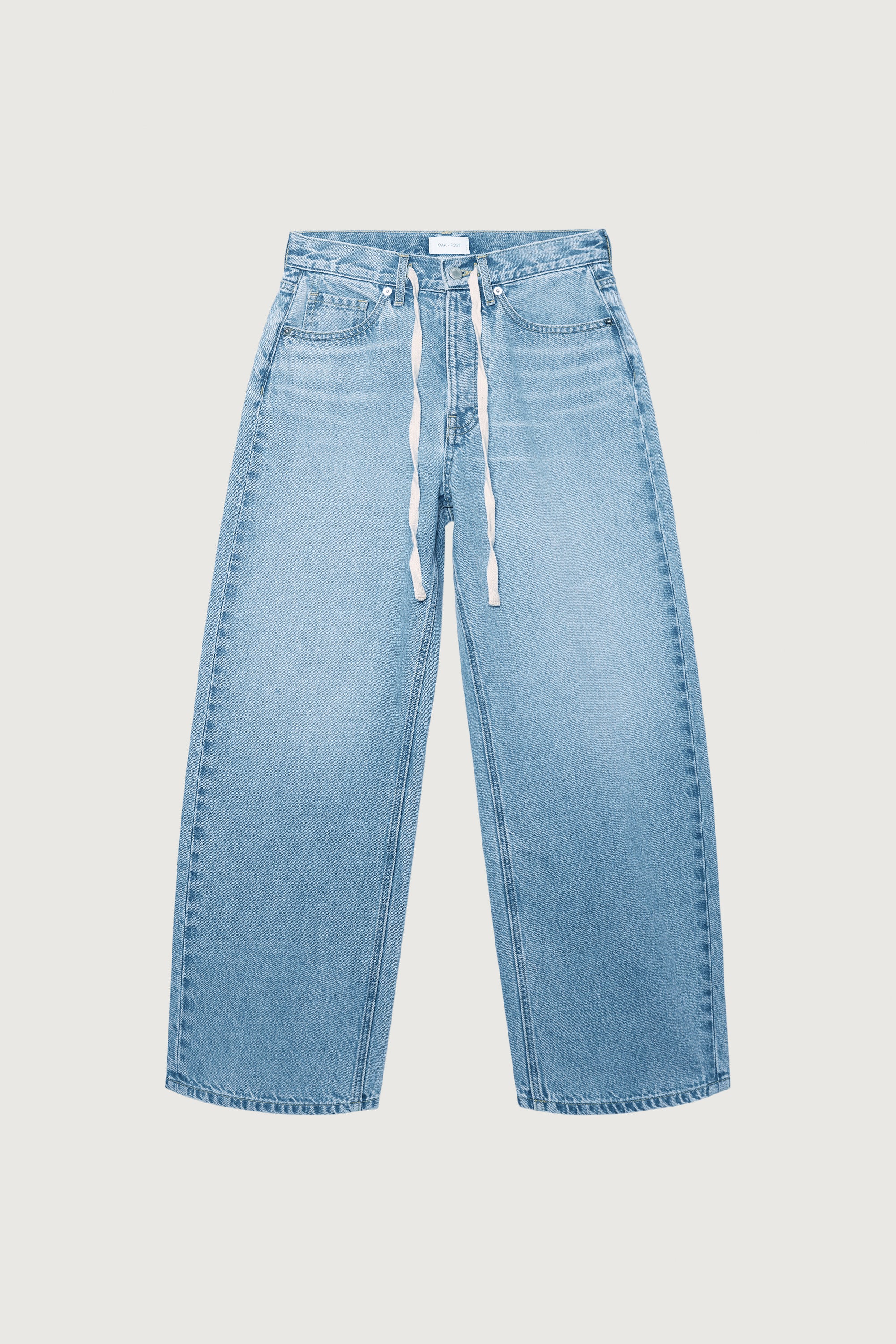 MID-RISE WIDE LEG JEAN WITH DRAWSTRING WAIST - Image 8
