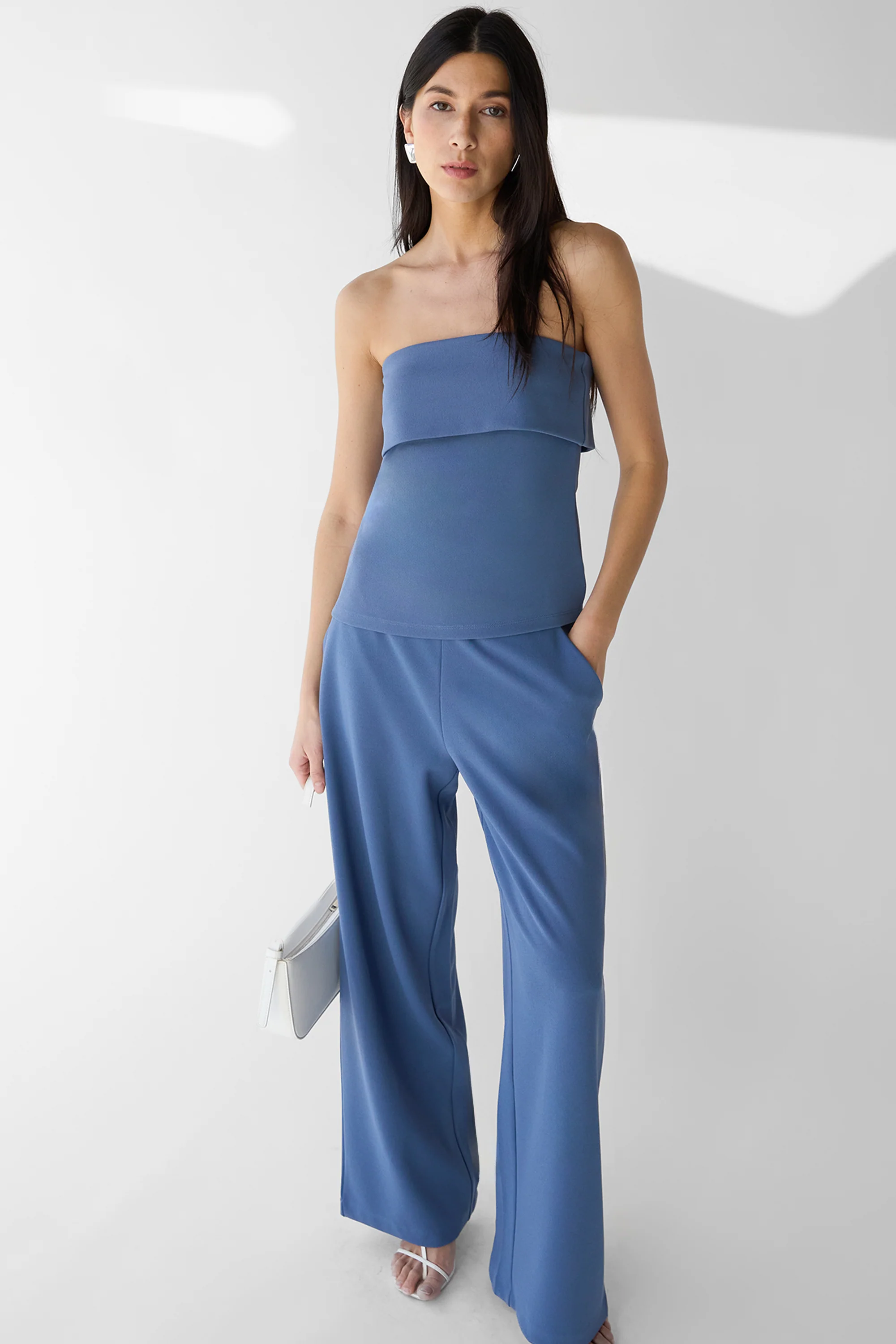 MID-RISE WIDE LEG PANT