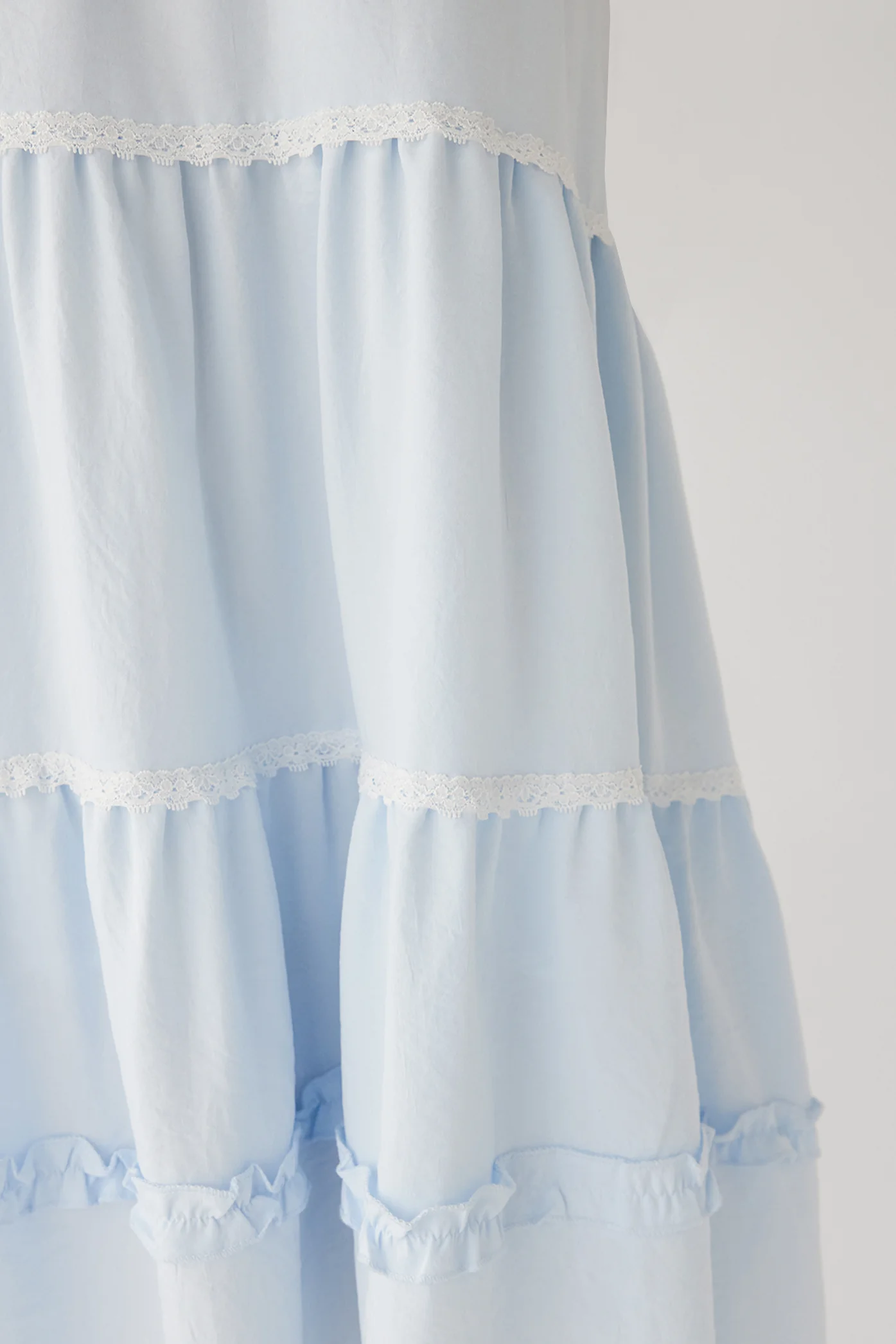 TIERED LACE TRIM MAXI SKIRT - Image 2