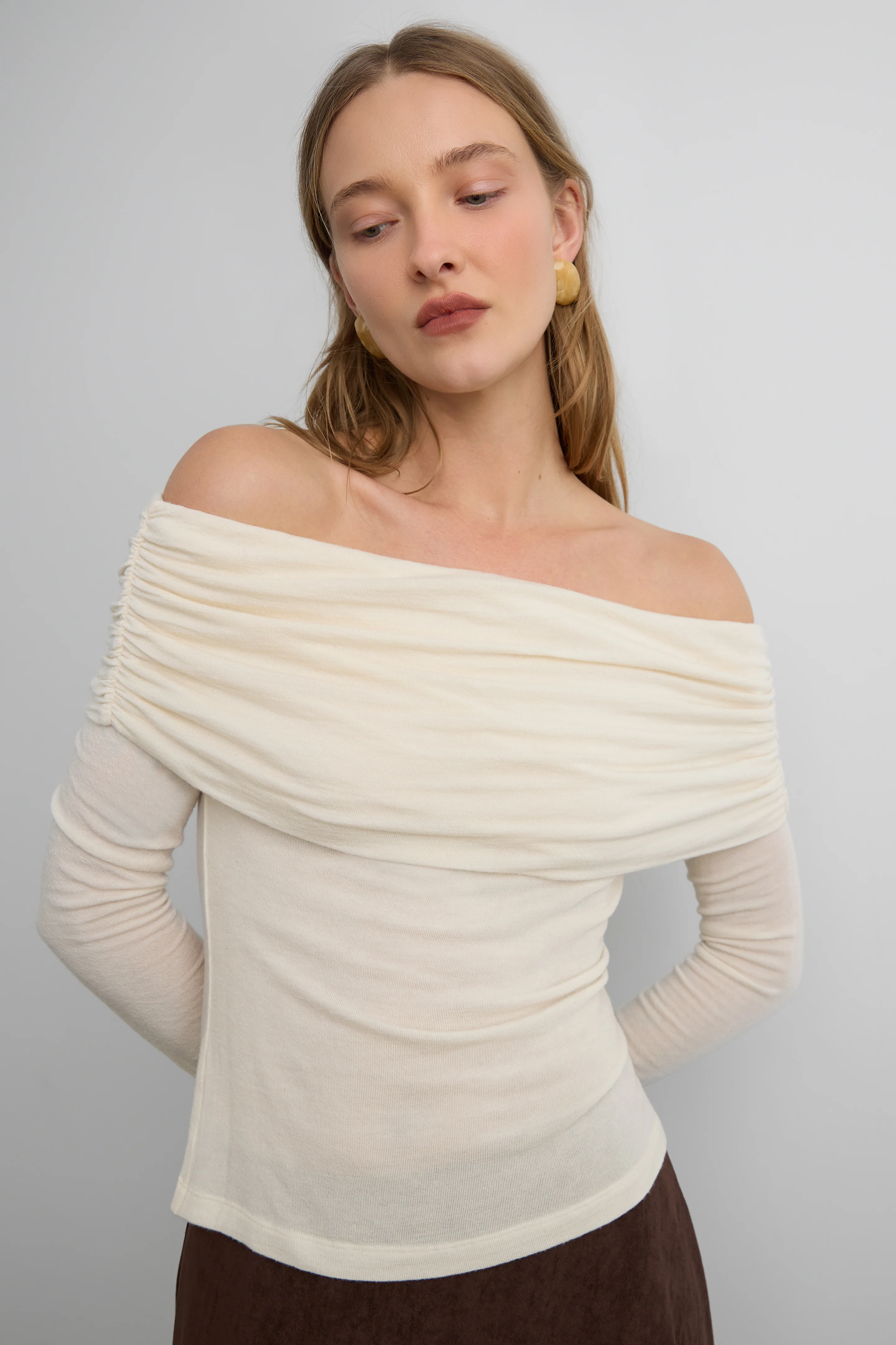 OFF THE SHOULDER LONG SLEEVE TOP - Image 3
