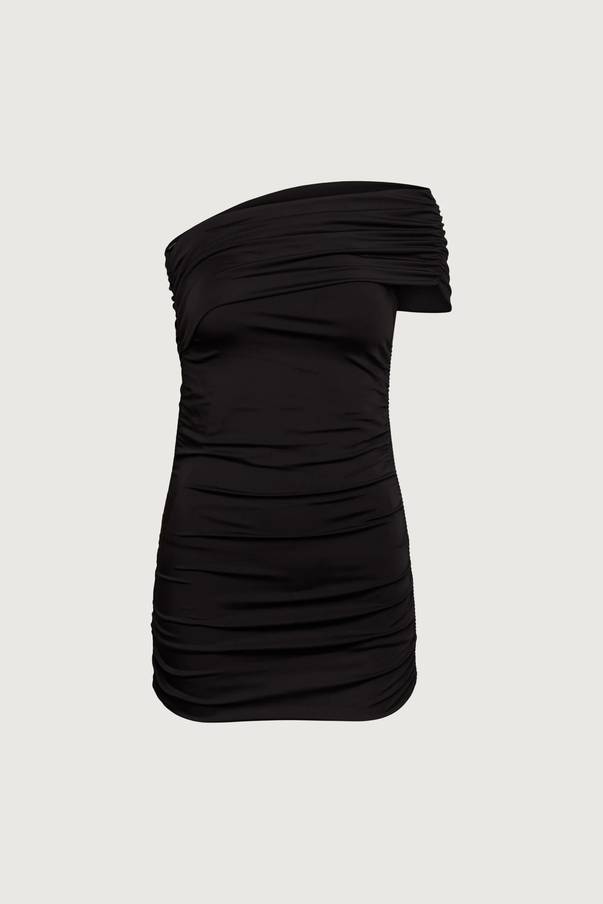 OFF THE SHOULDER RUCHED MINI DRESS - Image 4