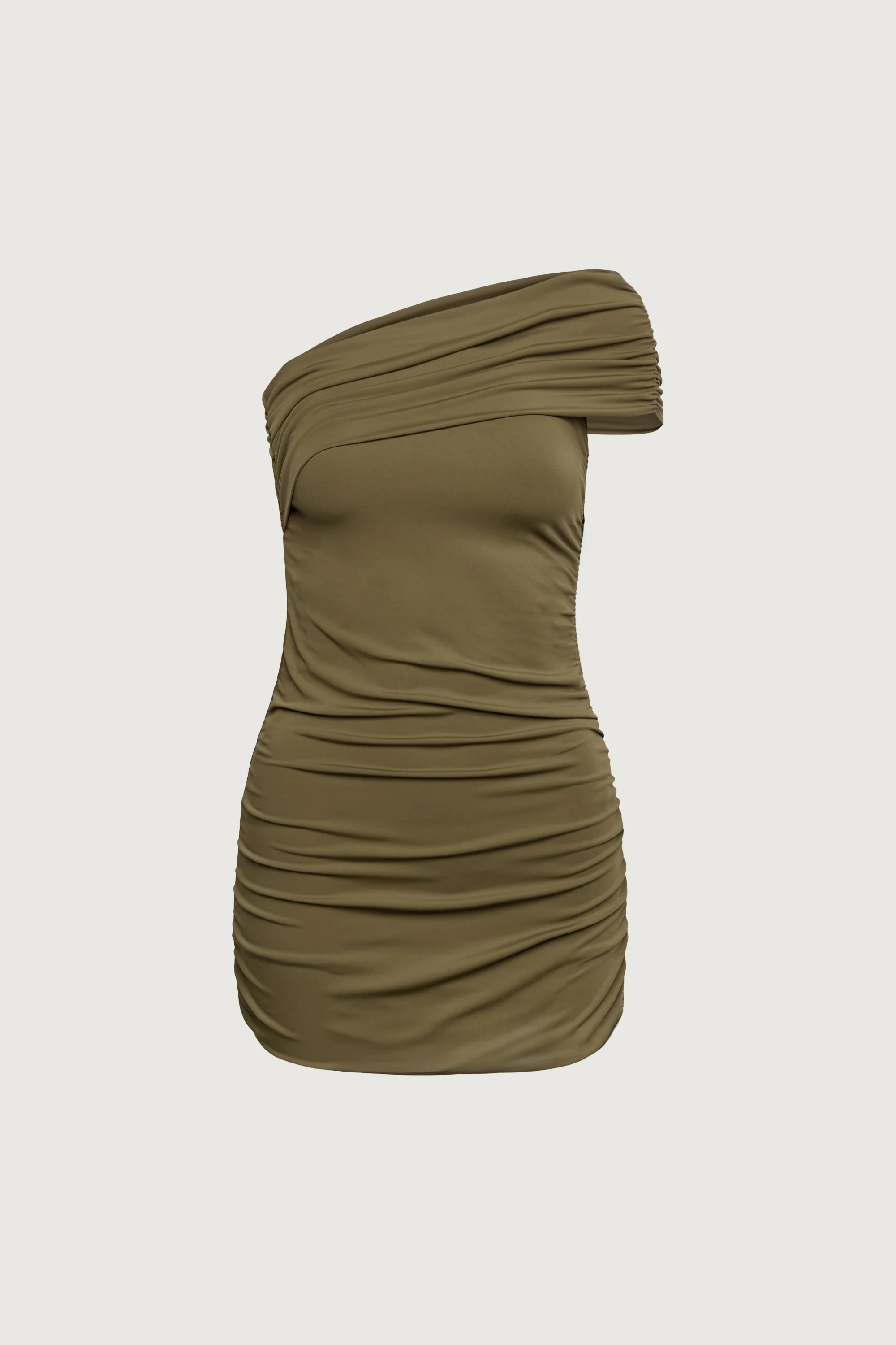OFF THE SHOULDER RUCHED MINI DRESS - Image 5