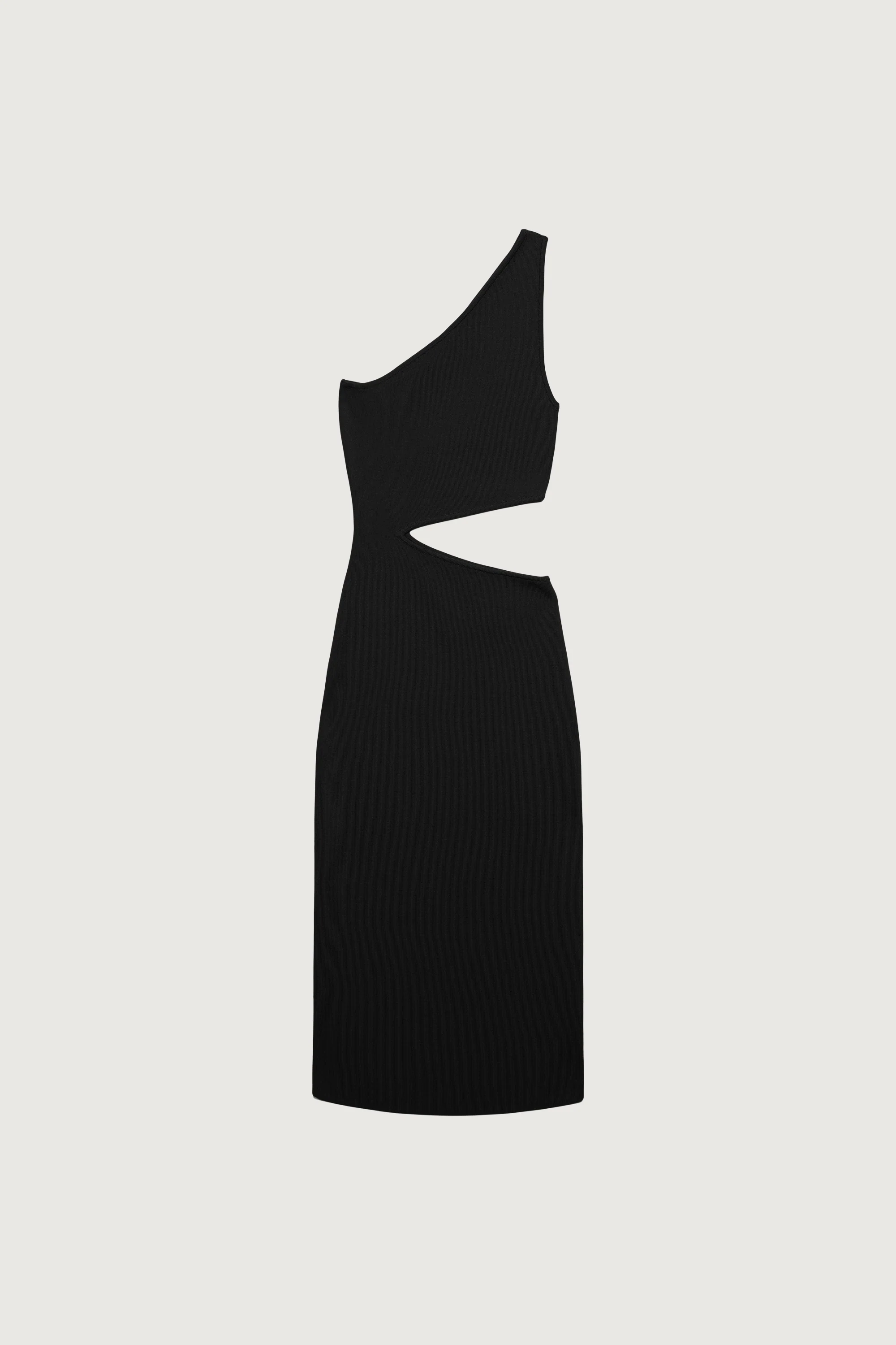 ONE SHOULDER KNIT MIDI DRESS WITH CUTOUT - Image 10