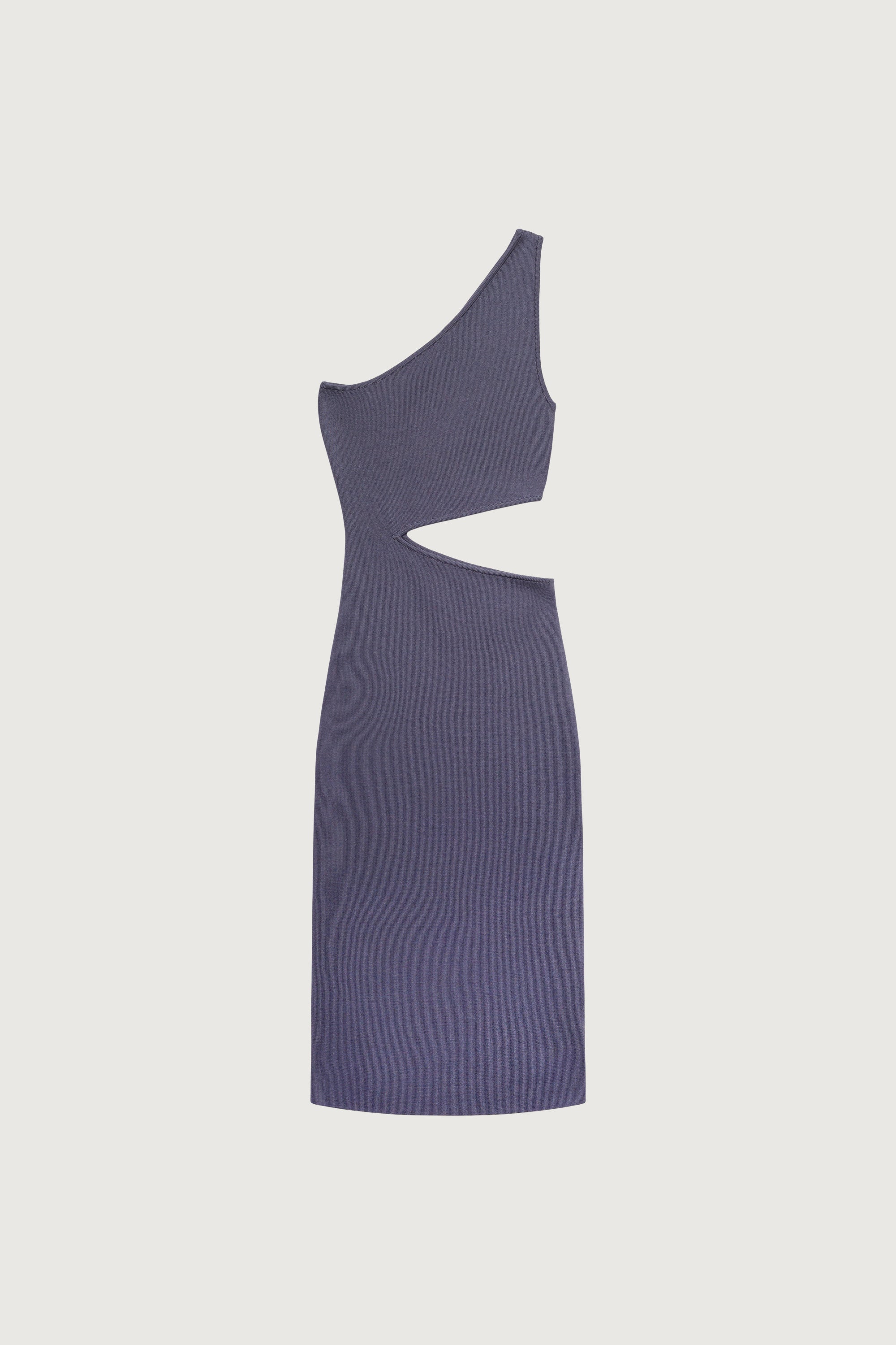 ONE SHOULDER KNIT MIDI DRESS WITH CUTOUT - Image 7