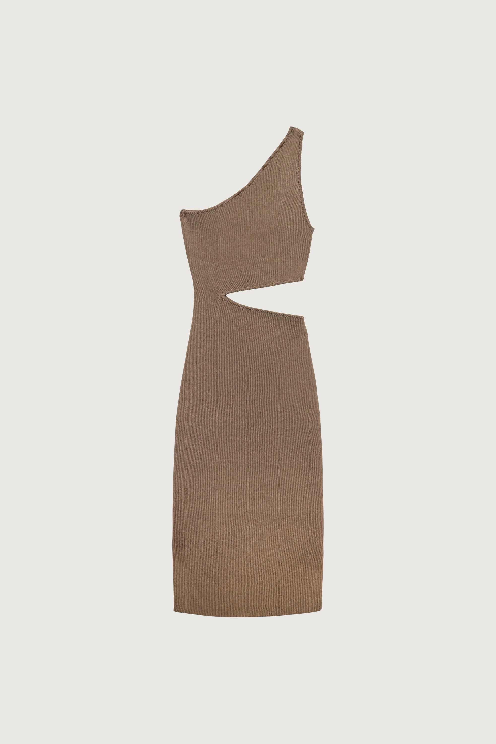 ONE SHOULDER KNIT MIDI DRESS WITH CUTOUT - Image 9
