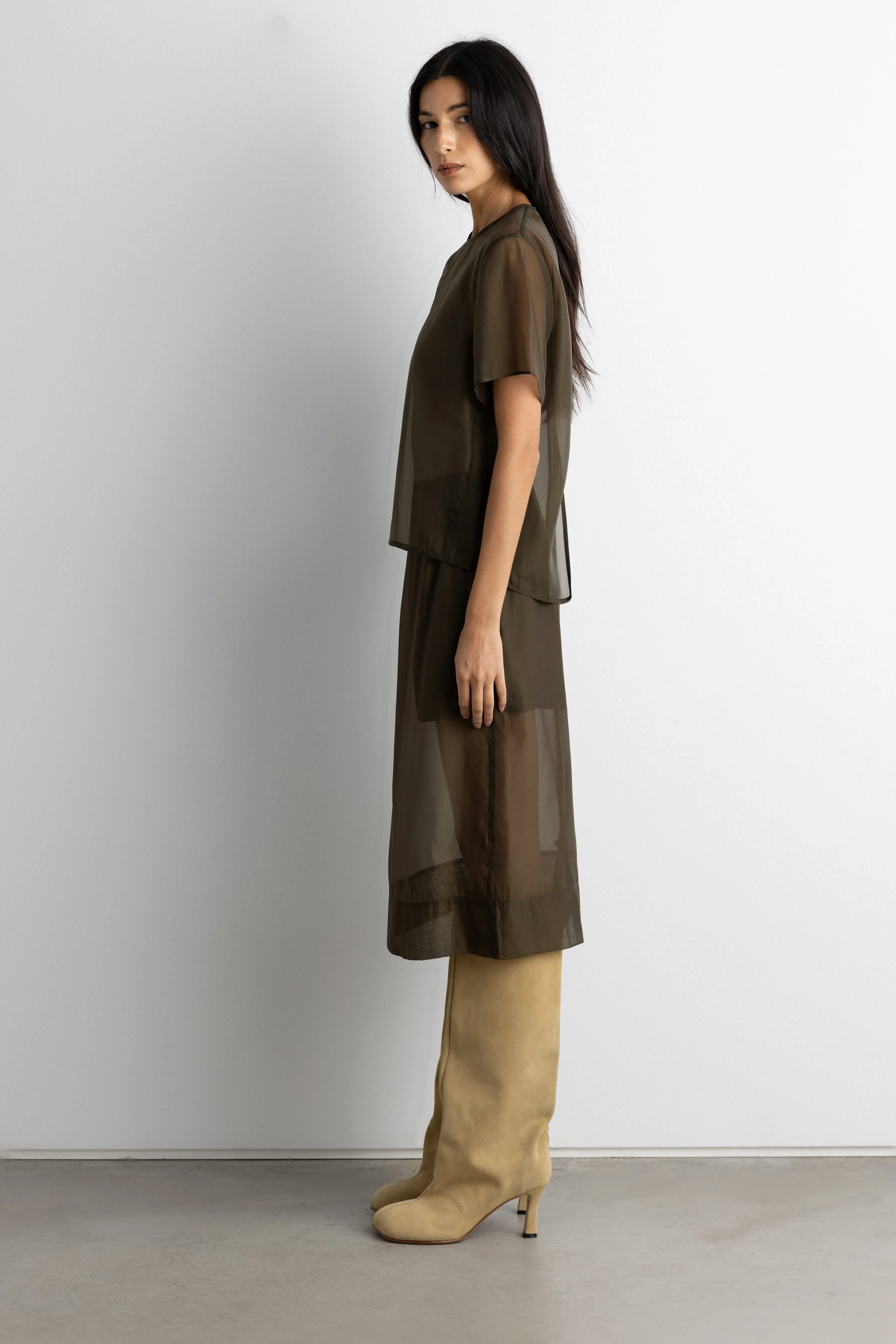 ORGANZA SHEER BACK SLIT TOP - Image 3