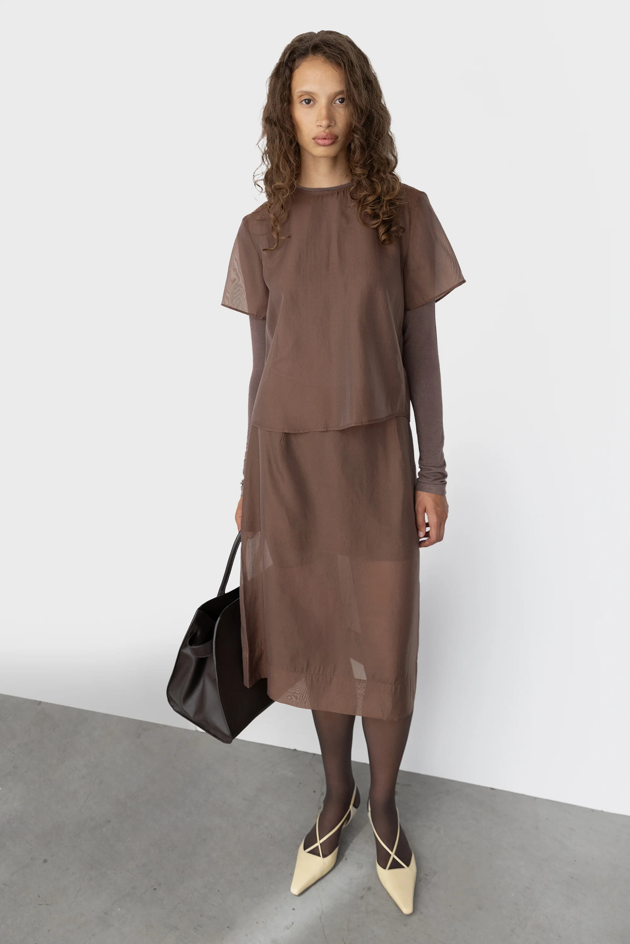 ORGANZA SHEER BACK SLIT TOP - Image 5