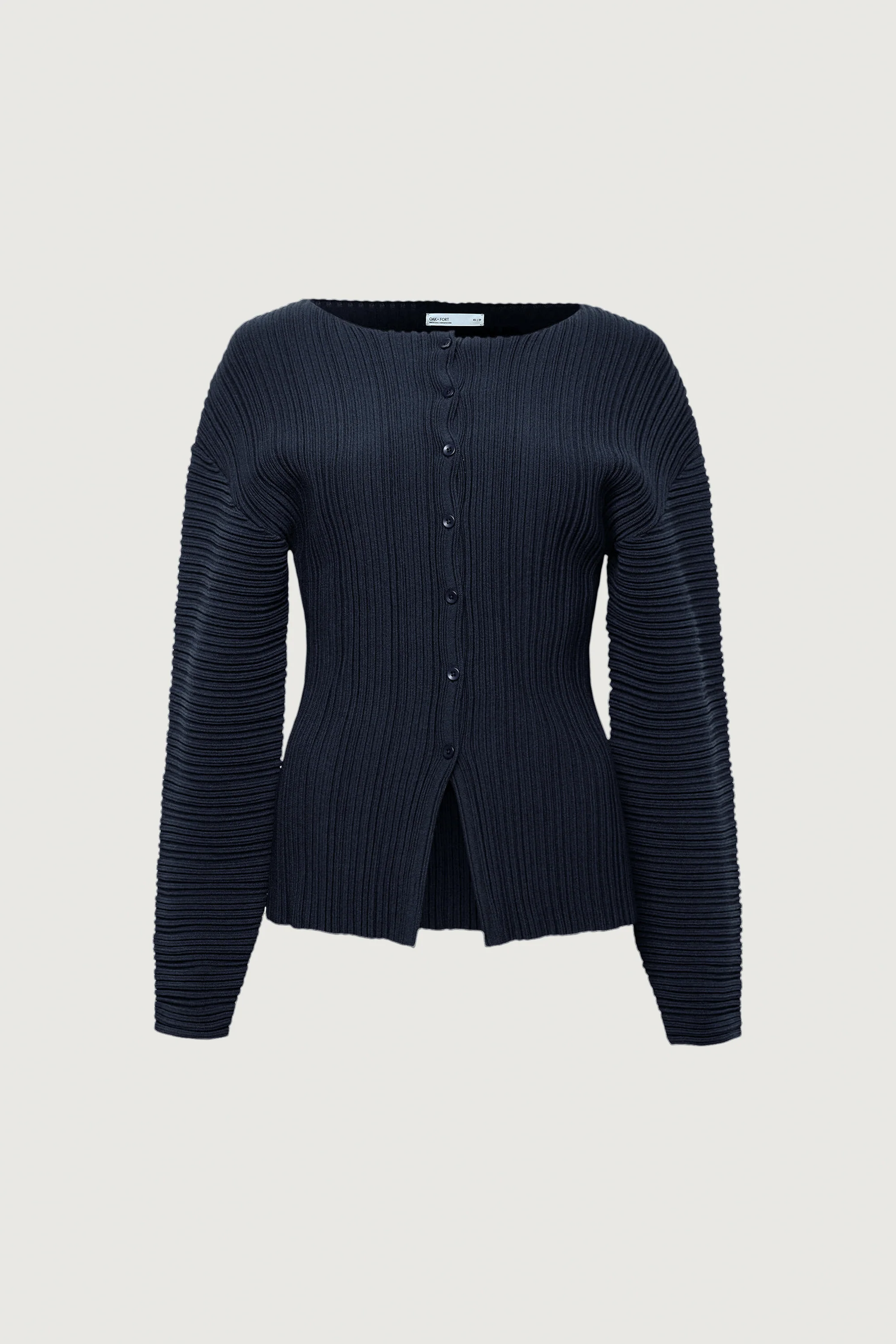 OTTOMAN RIBBED KNIT BUTTON FRONT TOP - Image 10