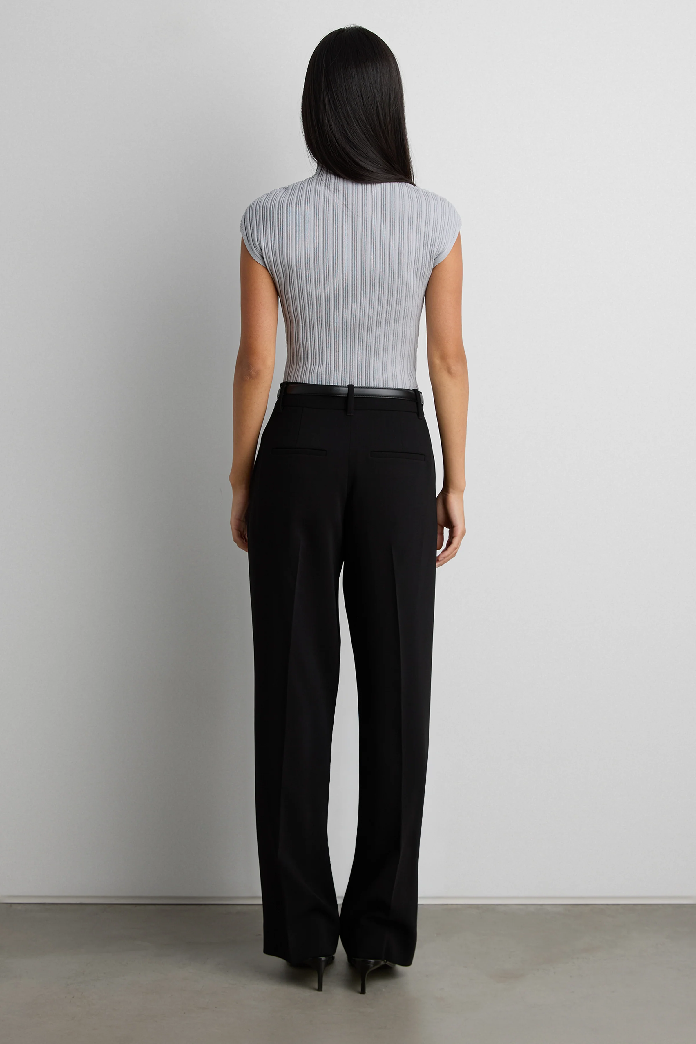 OTTOMAN RIBBED KNIT SLEEVELESS TOP - Image 4