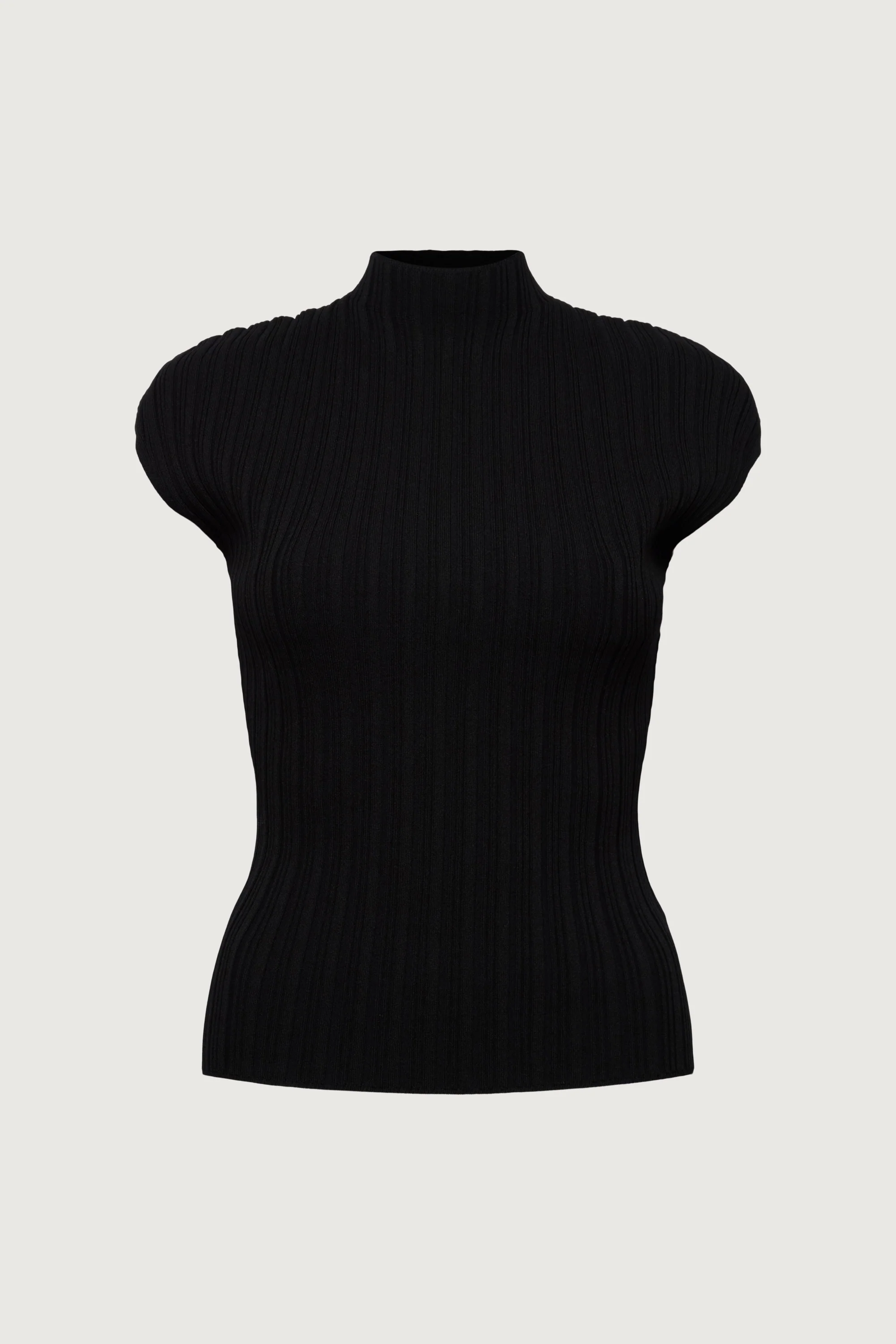 OTTOMAN RIBBED KNIT SLEEVELESS TOP - Image 7