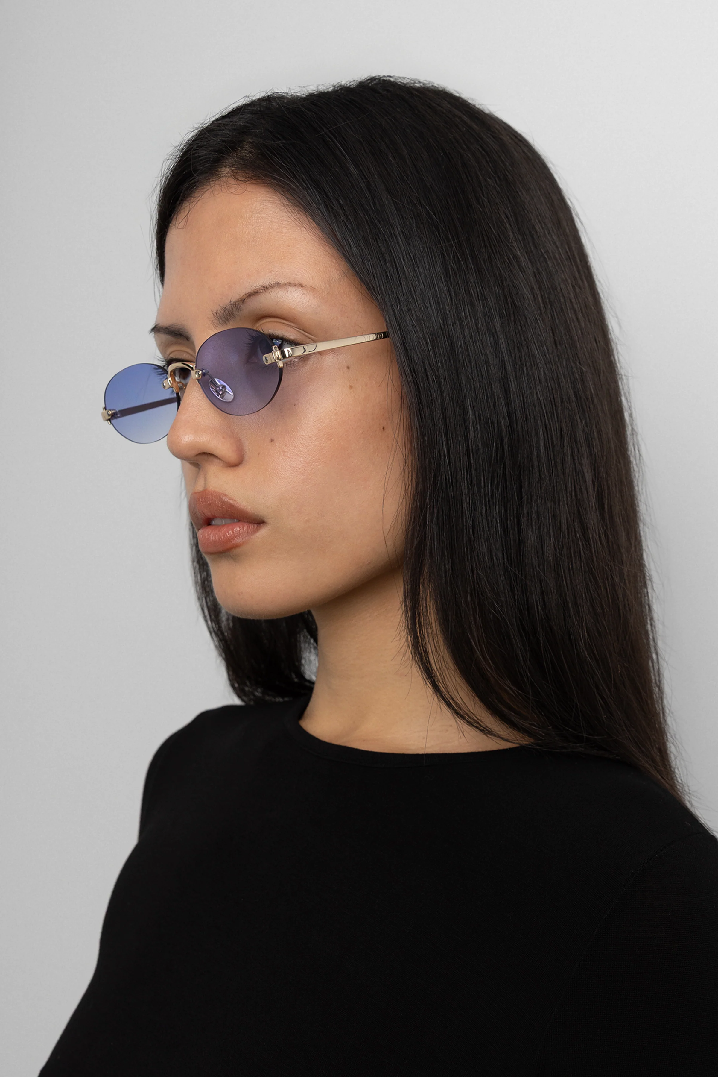 OVAL FRAMELESS SUNGLASSES - Image 3