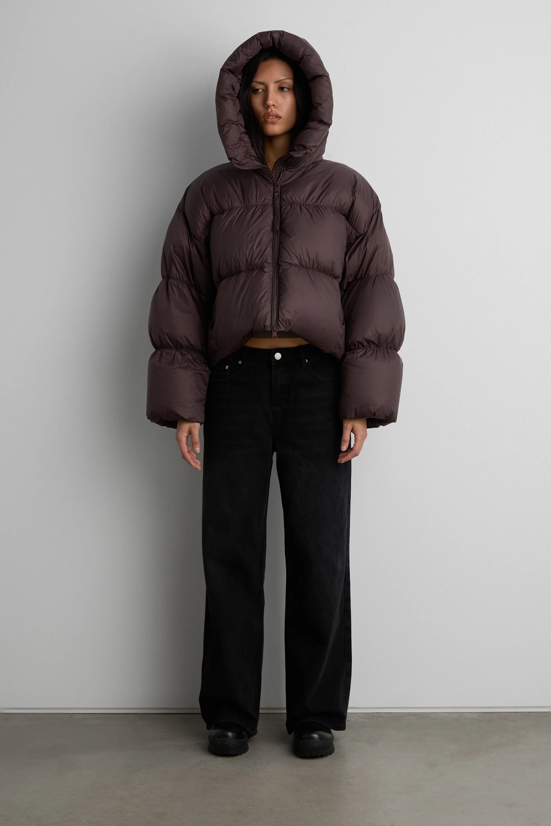 OVERSIZED HOODED DOWN FILL PUFFER JACKET - Image 8