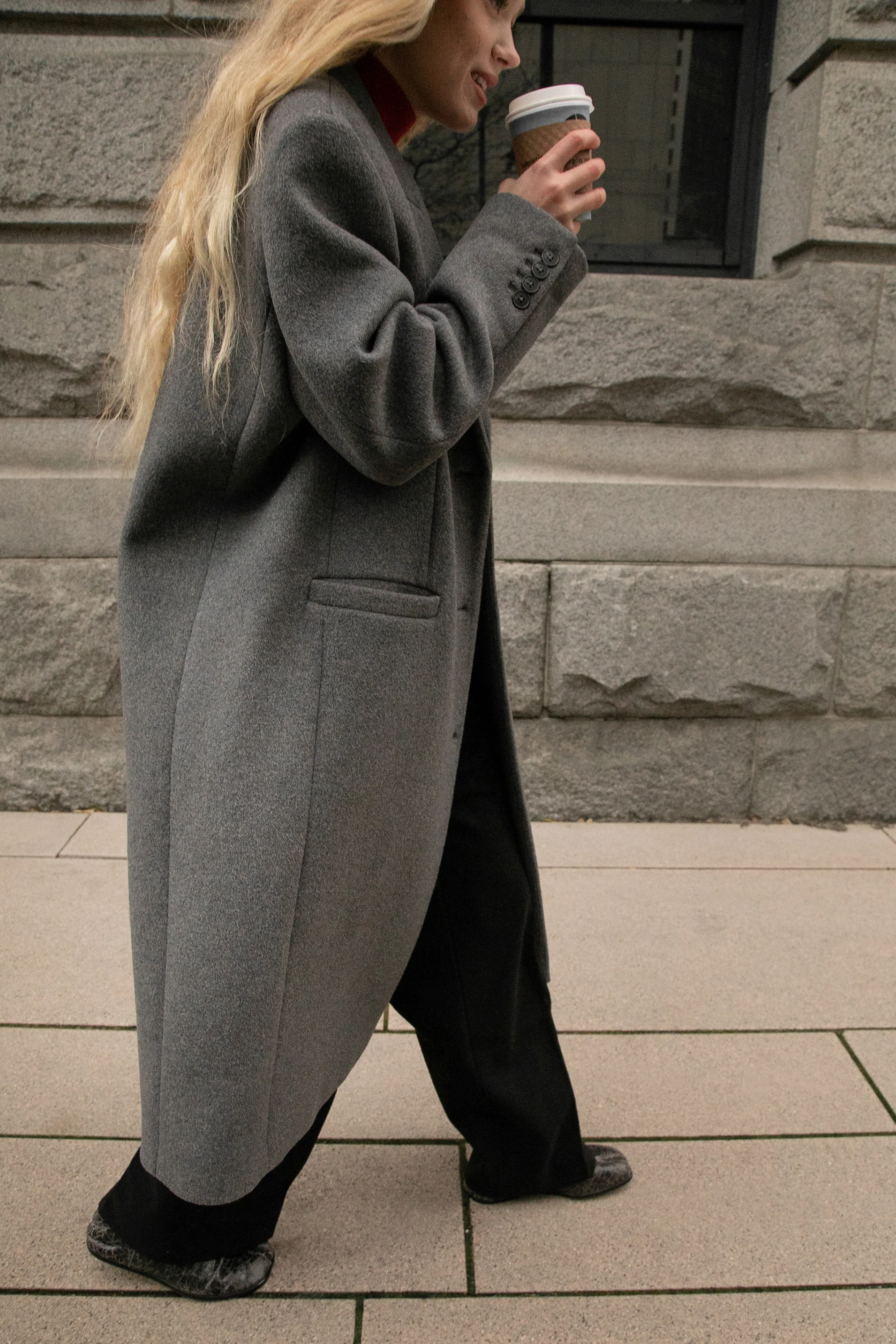 OVERSIZED WOOL-BLEND COAT - Image 2