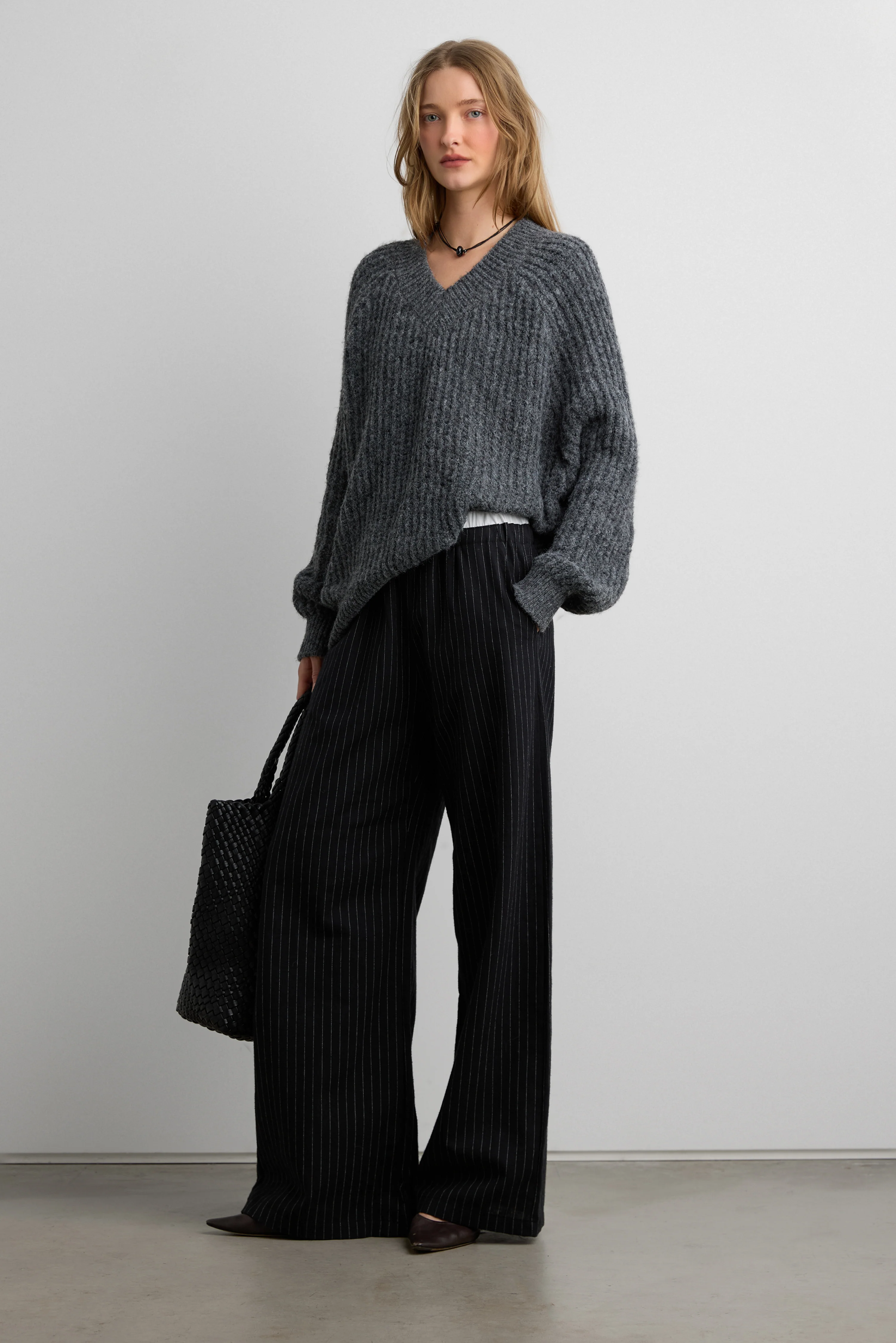 OVERSIZED RAGLAN RIBBED KNIT SWEATER - Image 3