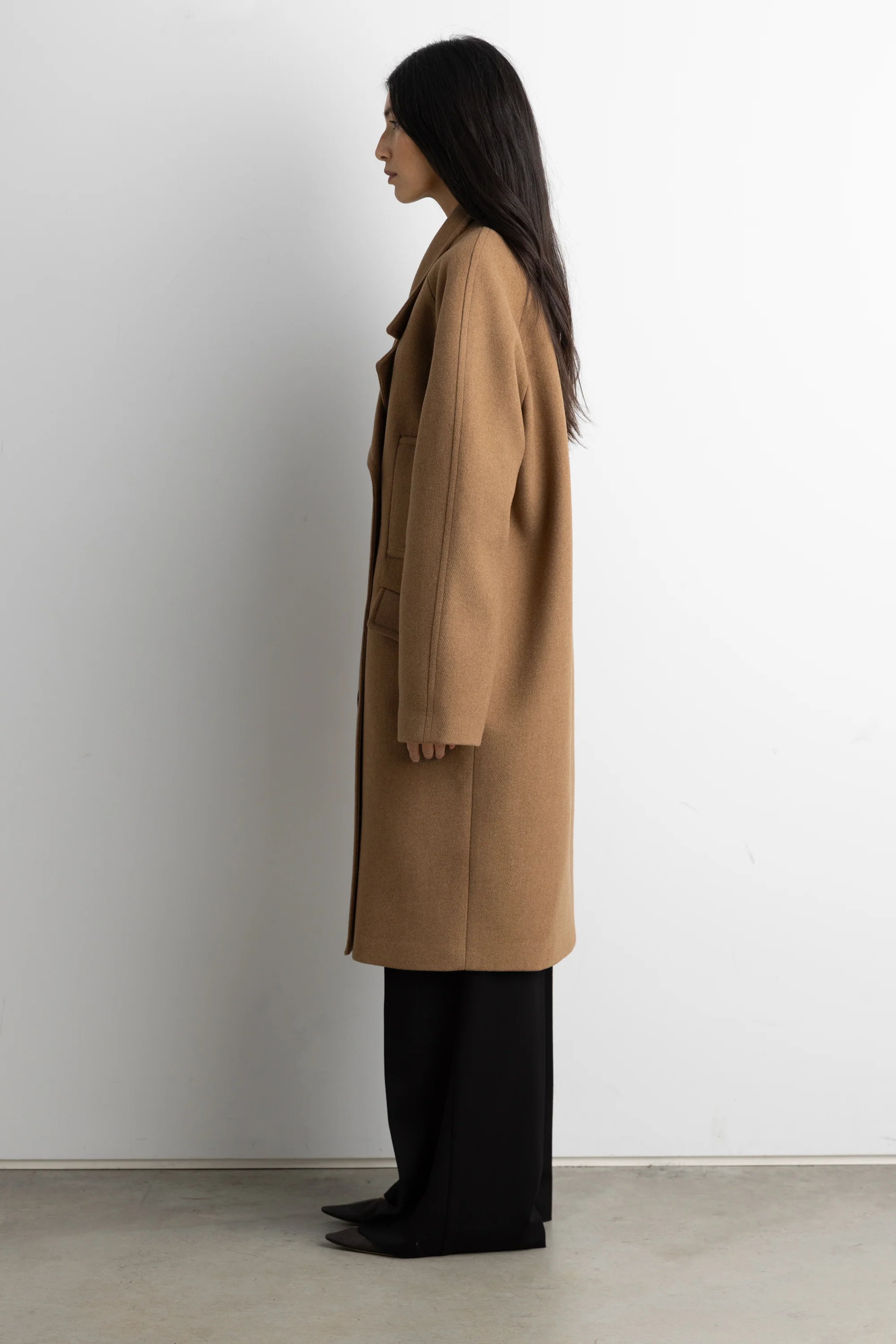 OVERSIZED WOOL-BLEND DOUBLE-BREASTED COAT - Image 10