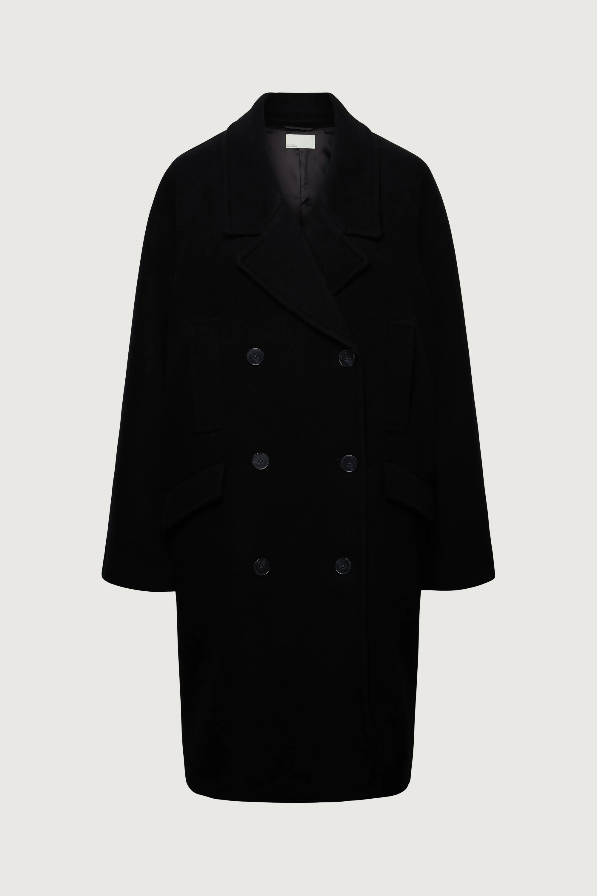 OVERSIZED WOOL-BLEND DOUBLE-BREASTED COAT - Image 14