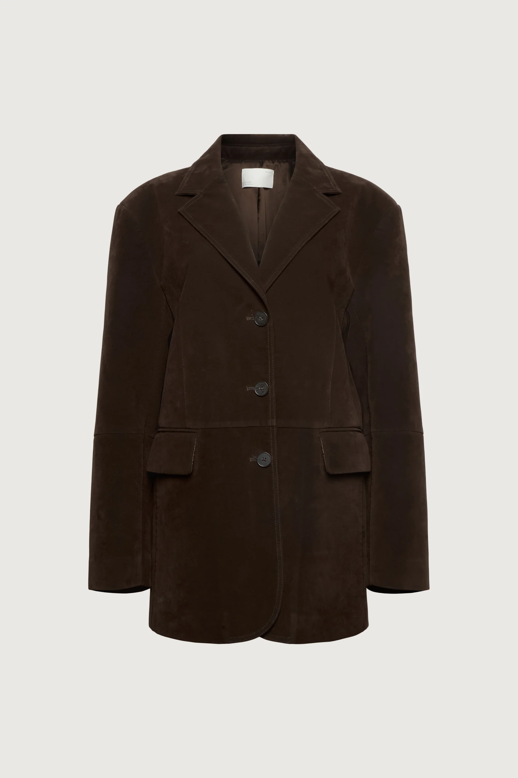 PANELED VEGAN SUEDE BLAZER - Image 5