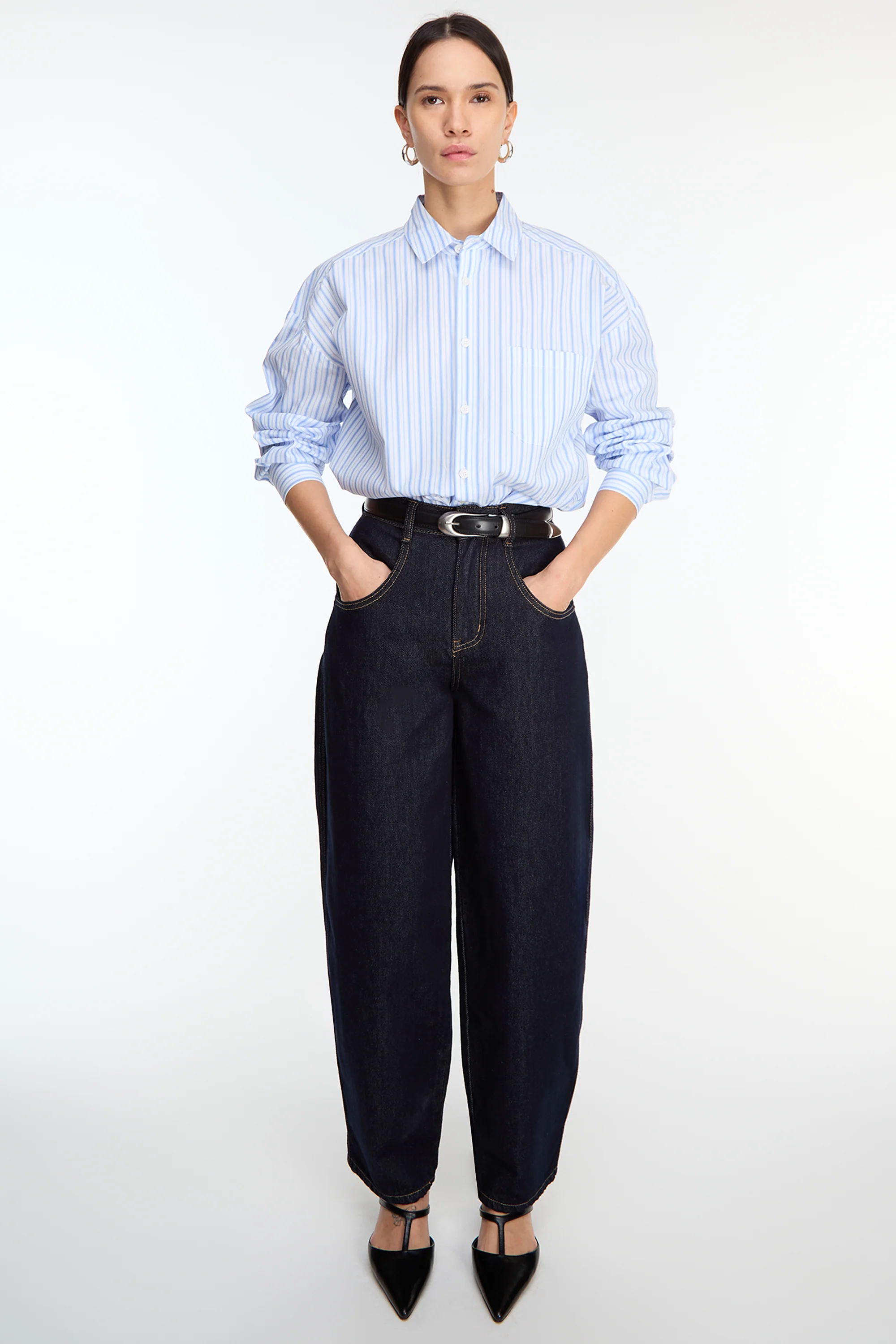 STRIPED COTTON POPLIN SHIRT - Image 10