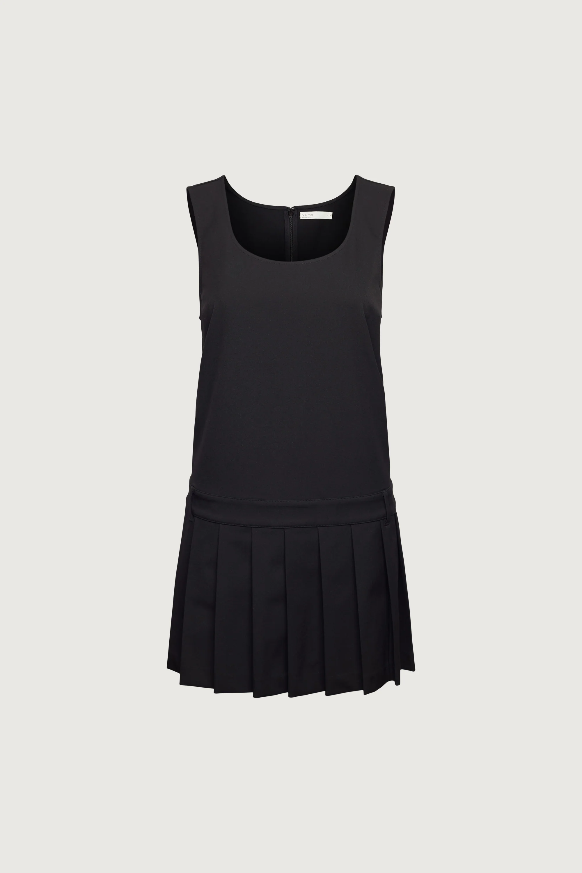 PLEATED SCOOP NECK MINI DRESS - Image 5