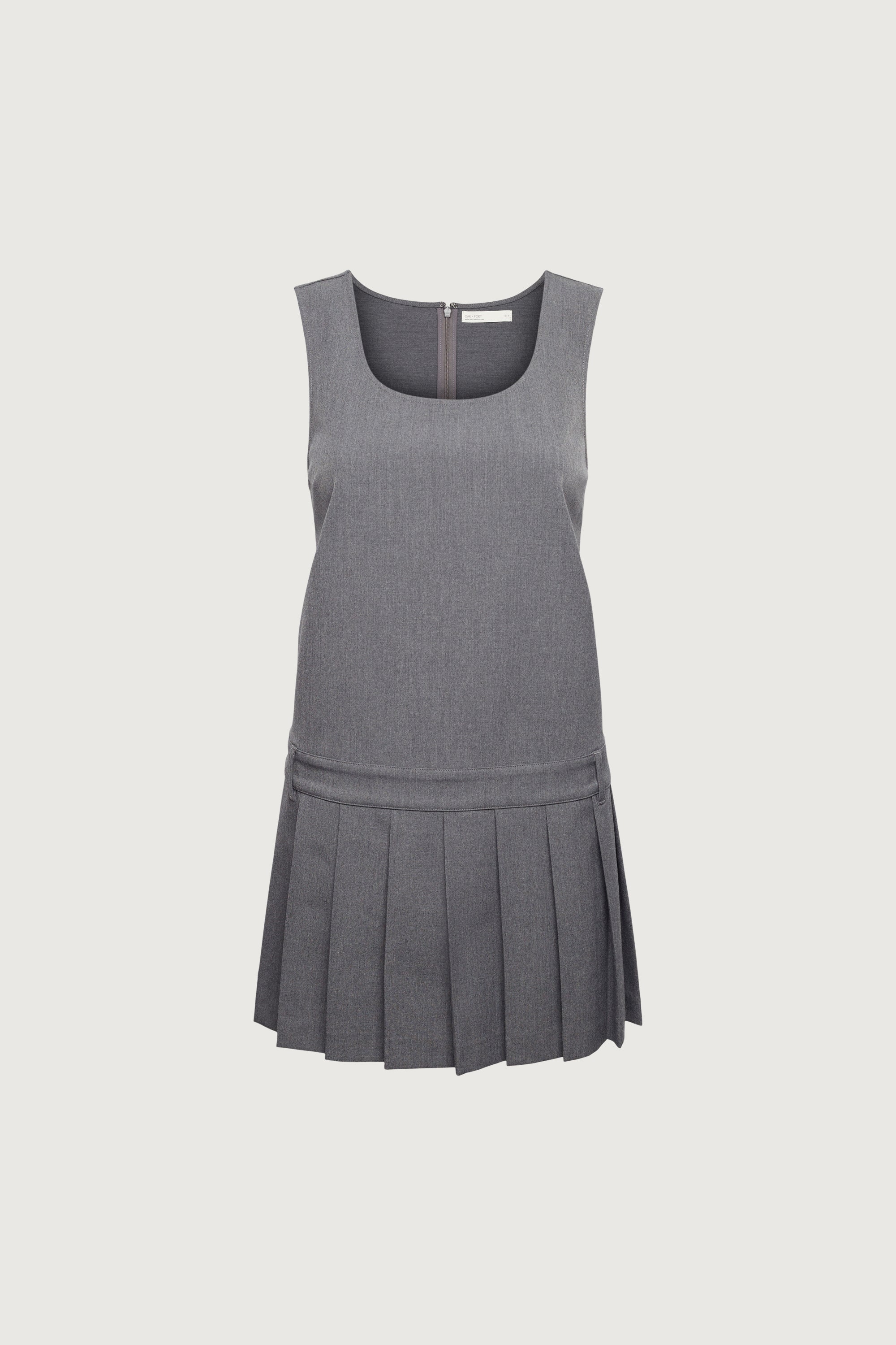 PLEATED SCOOP NECK MINI DRESS - Image 6