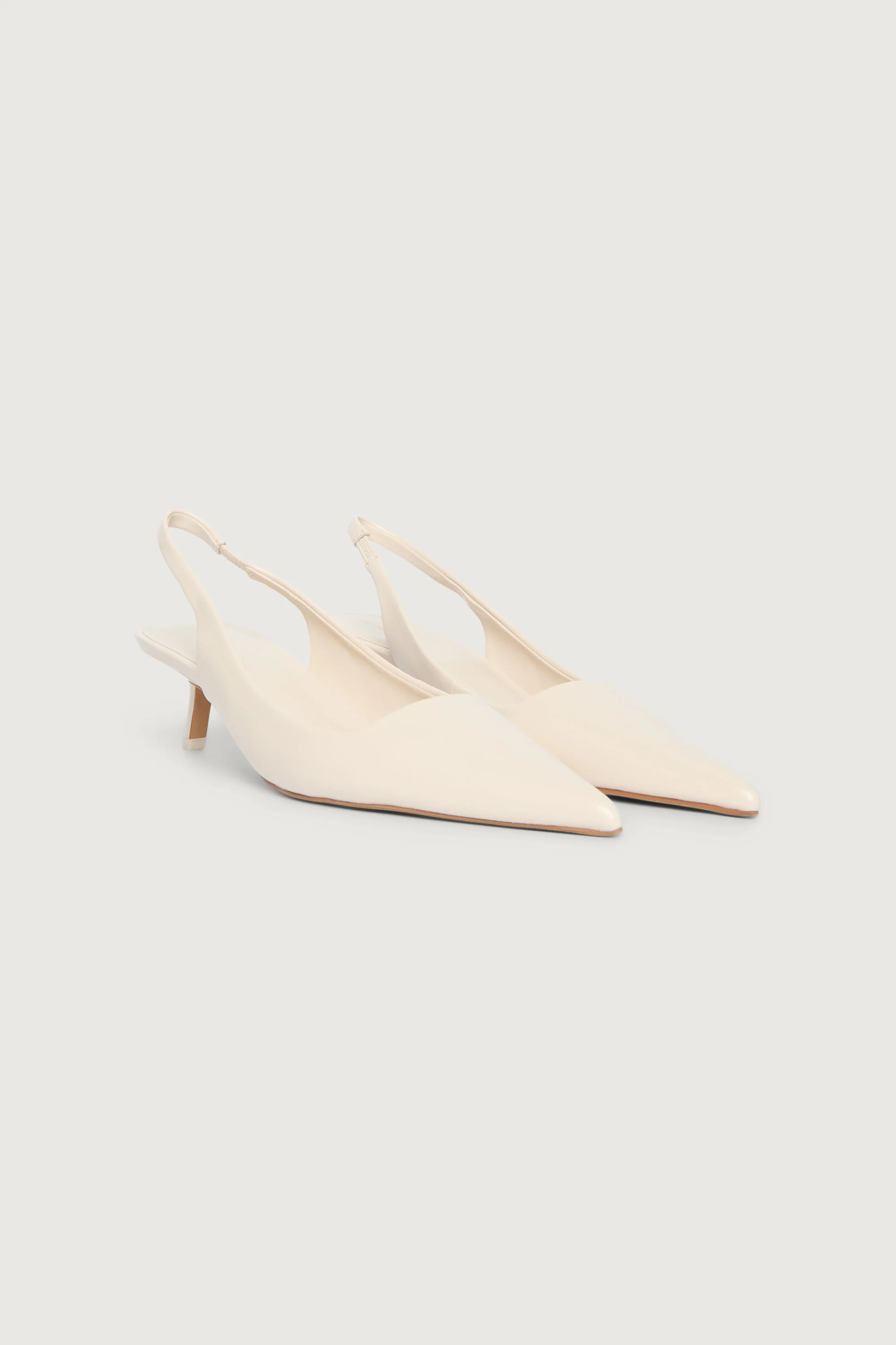 POINTED TOE SLING BACK KITTEN HEEL - Image 4