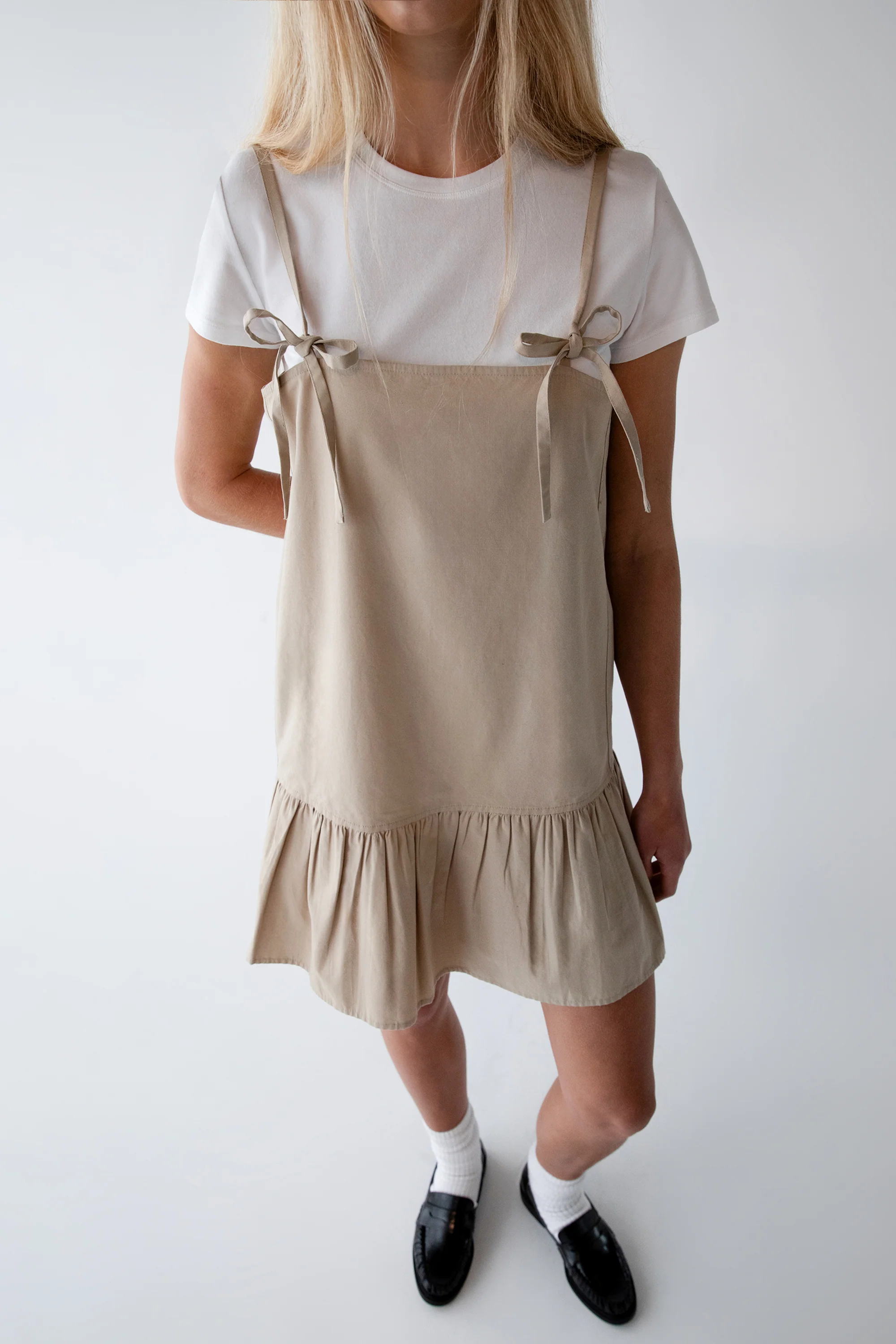 POPLIN MINI DRESS WITH BOW DETAILS - Image 2