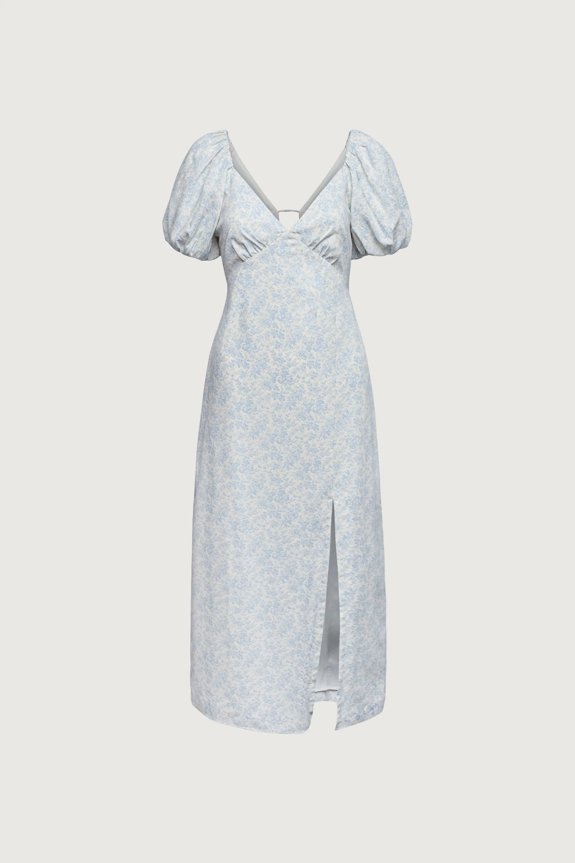 PUFF SLEEVE FLORAL MIDI DRESS - Image 8