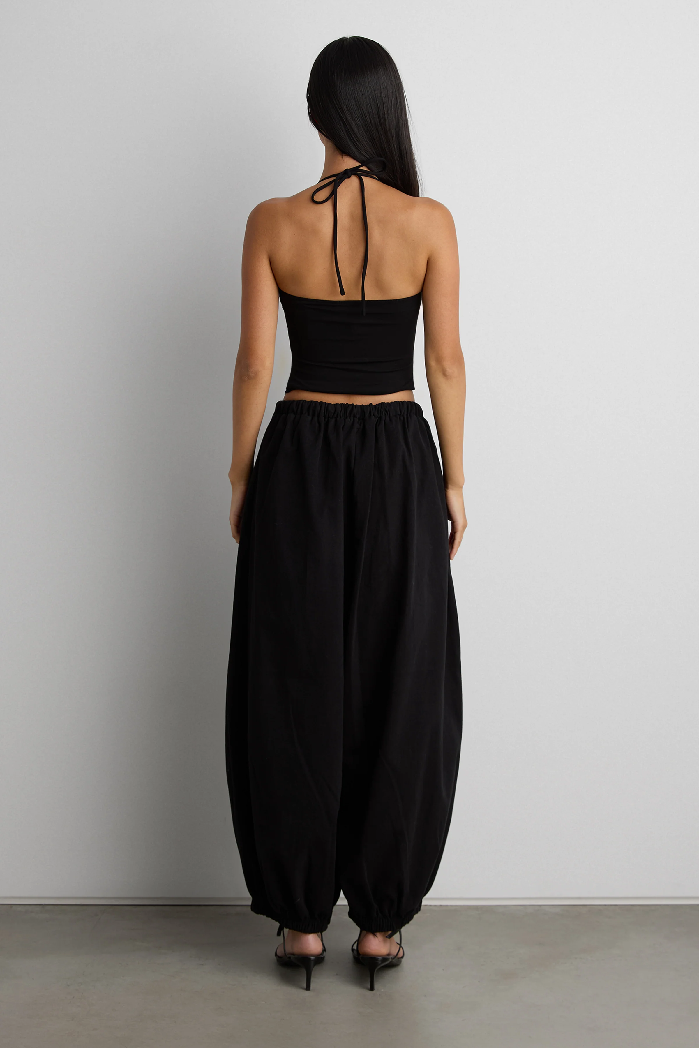 RELAXED BALLOON FIT COTTON PANTS - Image 4