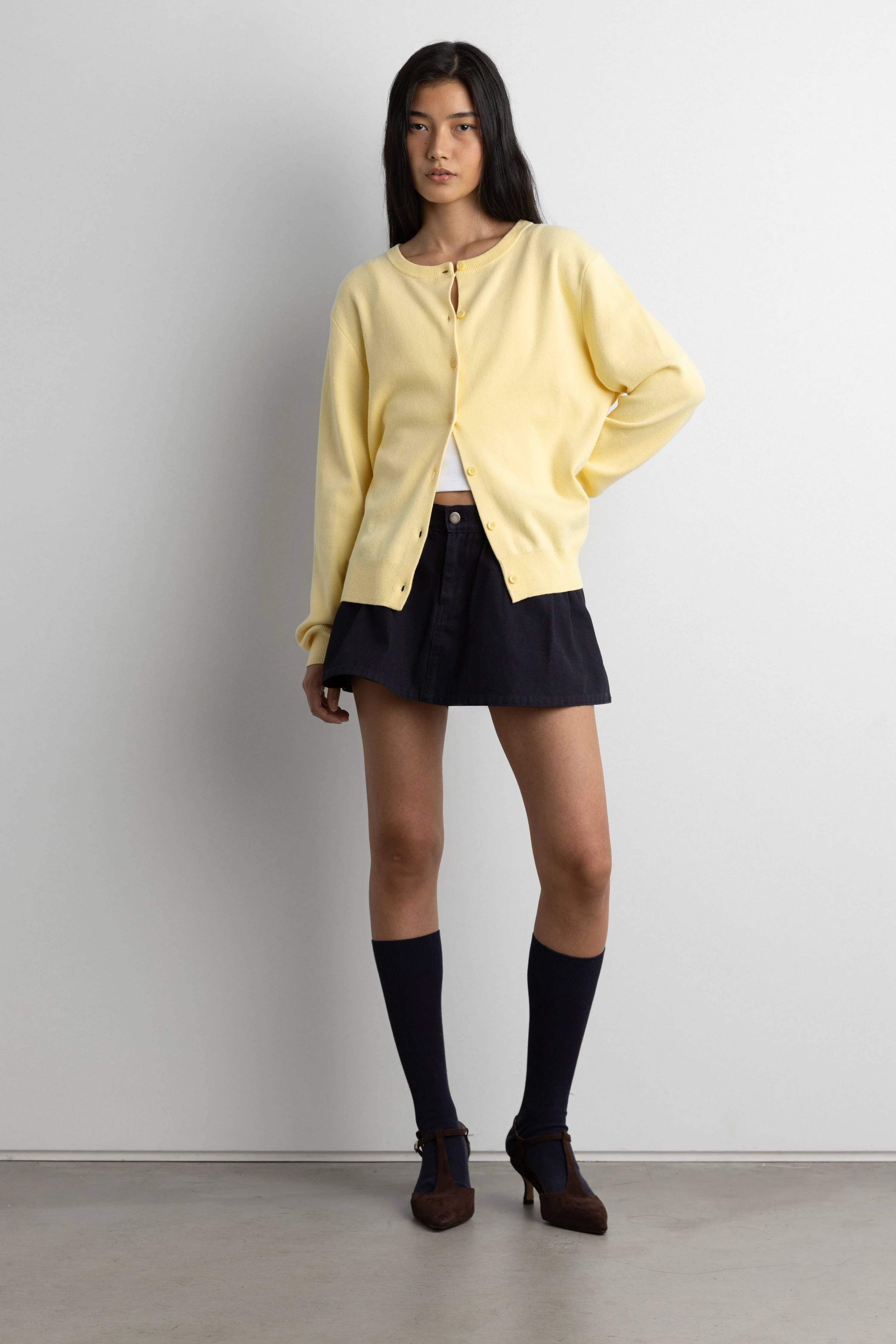 RELAXED FIT BUTTON FRONT CARDIGAN - Image 2