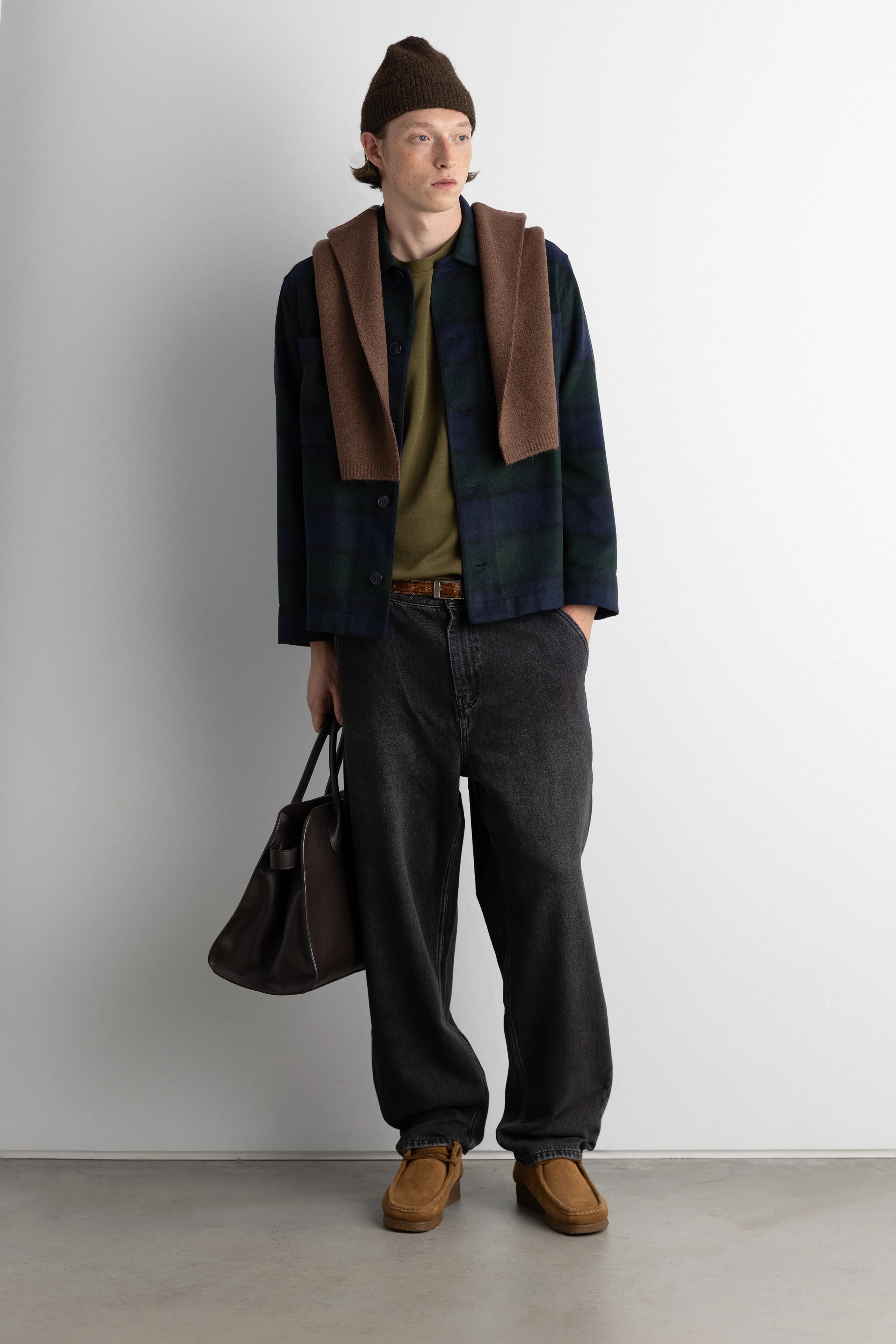 RELAXED FLANNEL BUTTON UP SHIRT - Image 8
