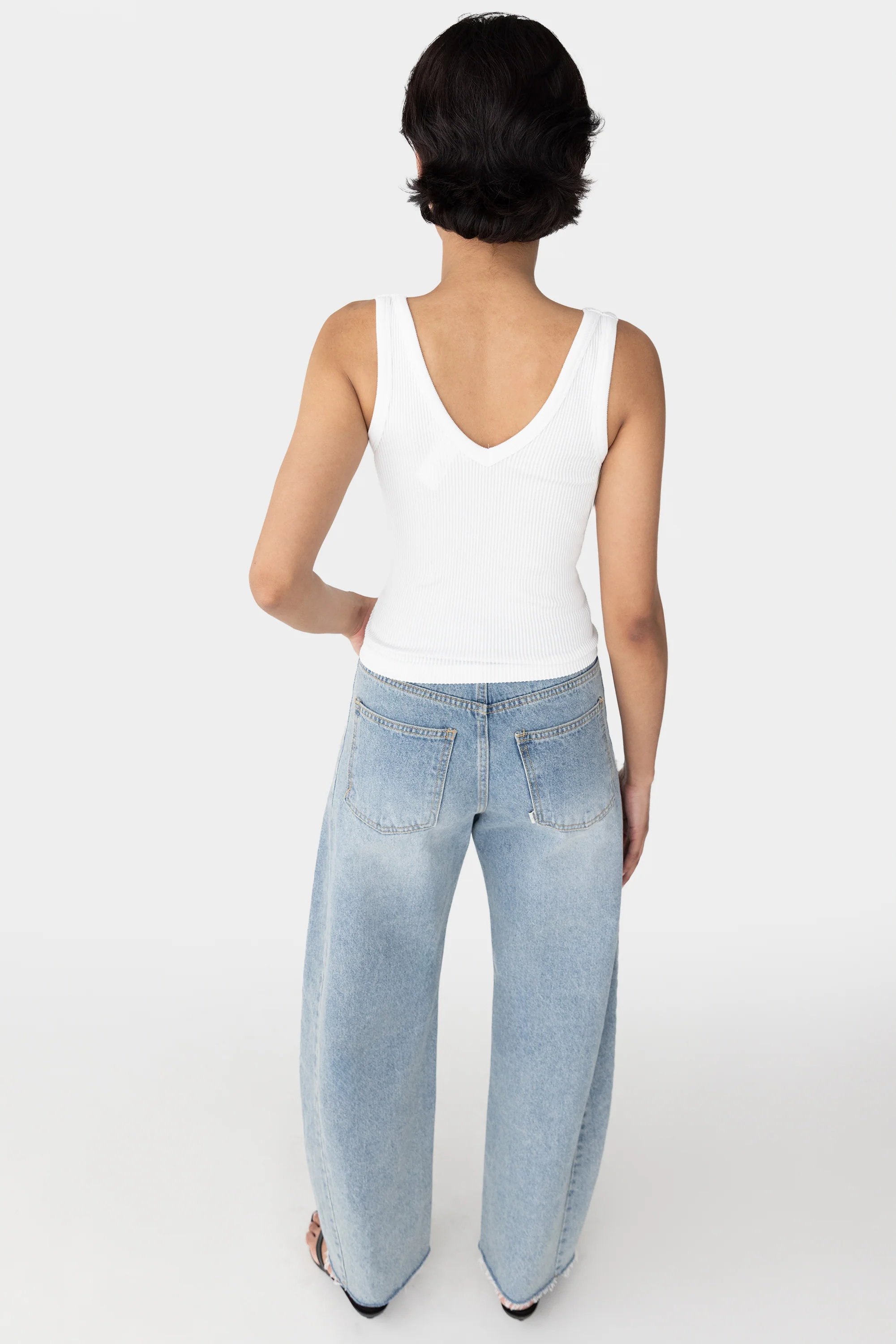 RIBBED BUILT-IN BRA TOP - Image 7