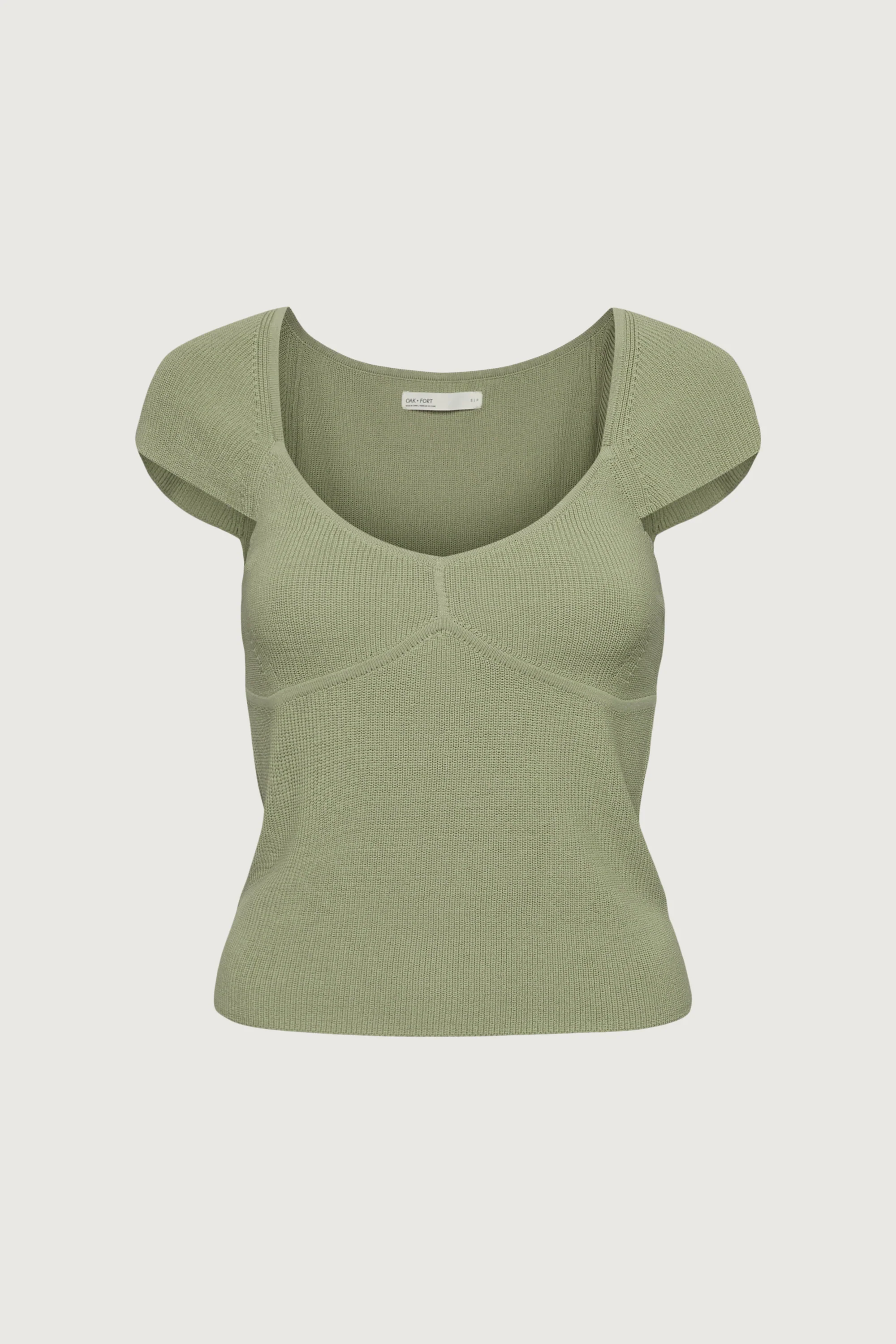 RIBBED CAP SLEEVE SHORT SLEEVE SWEATER - Image 5