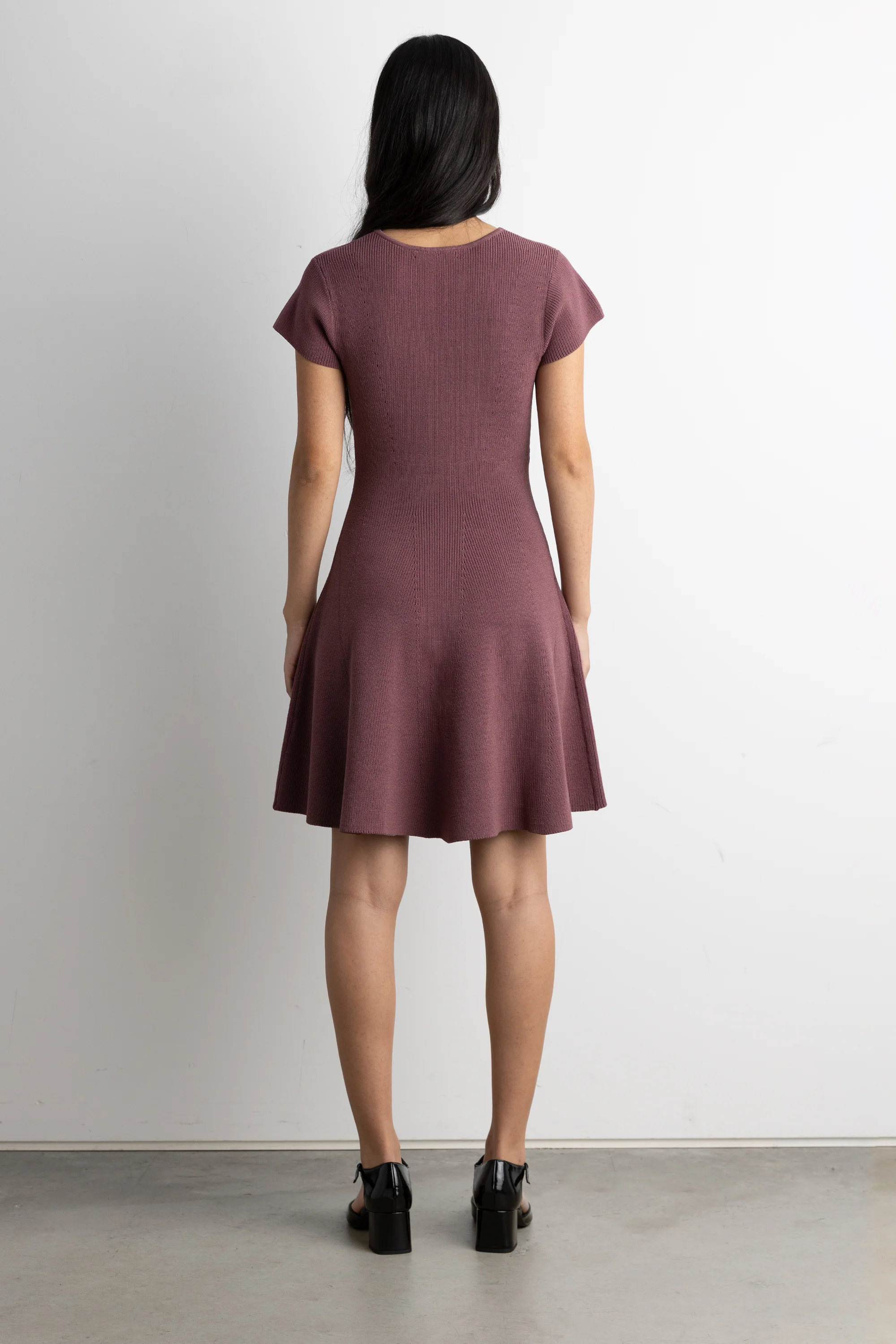 RIBBED FIT AND FLARE MINI DRESS - Image 9