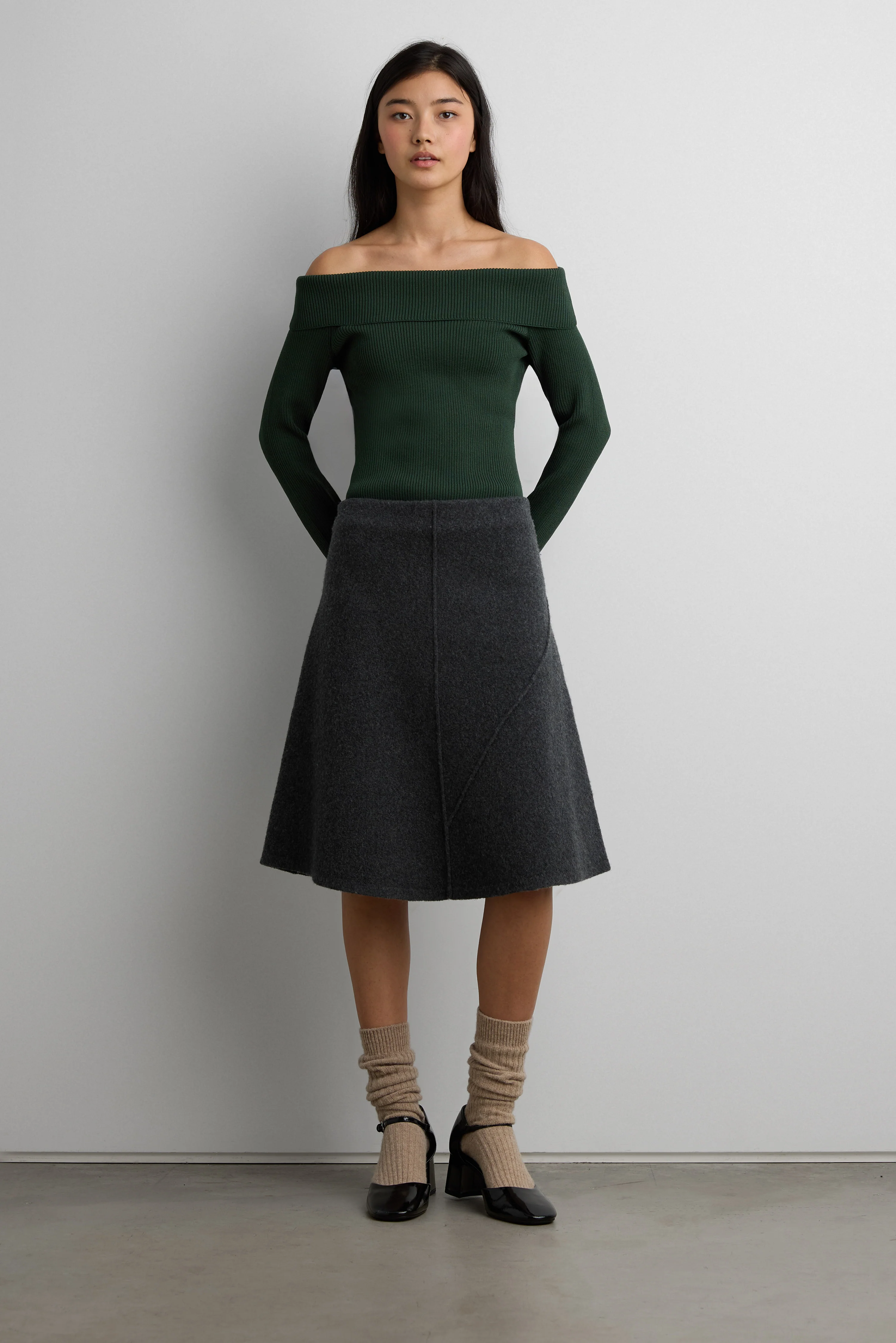 RIBBED OFF THE SHOULDER SWEATER - Image 2