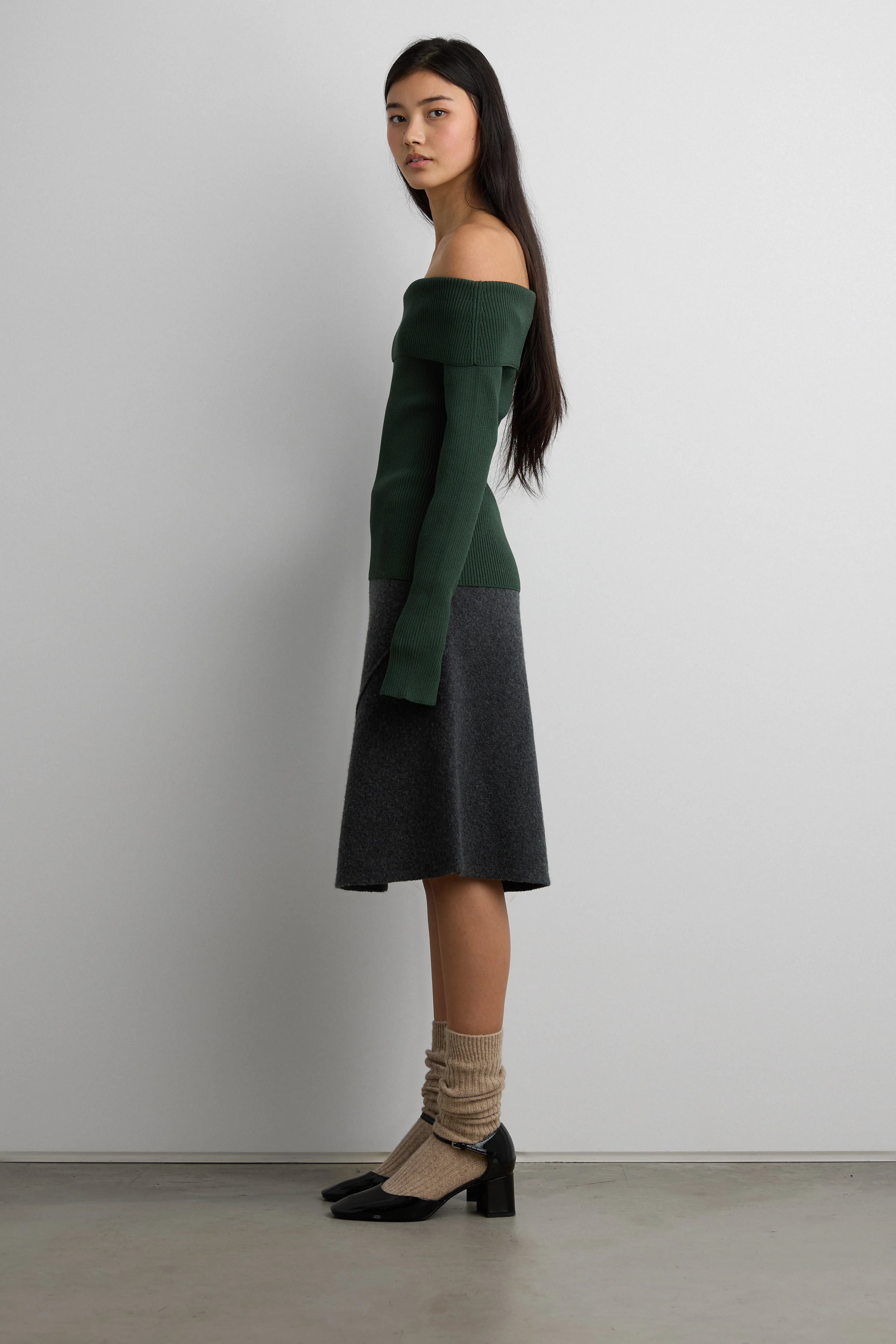 RIBBED OFF THE SHOULDER SWEATER - Image 3