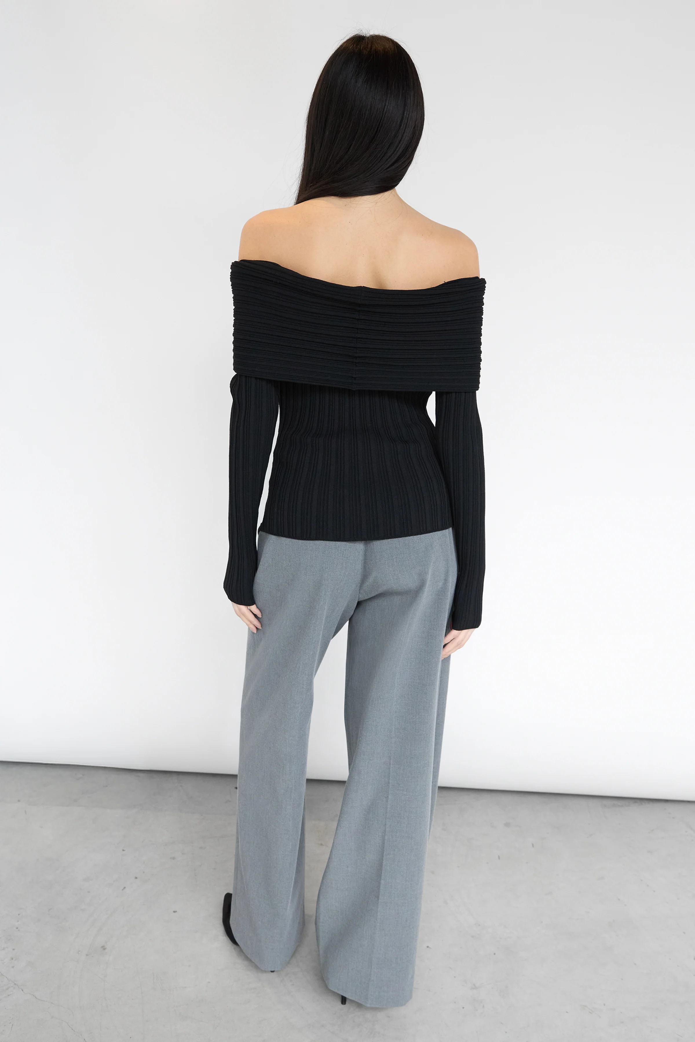 RIBBED OFF THE SHOULDER SWEATER - Image 4