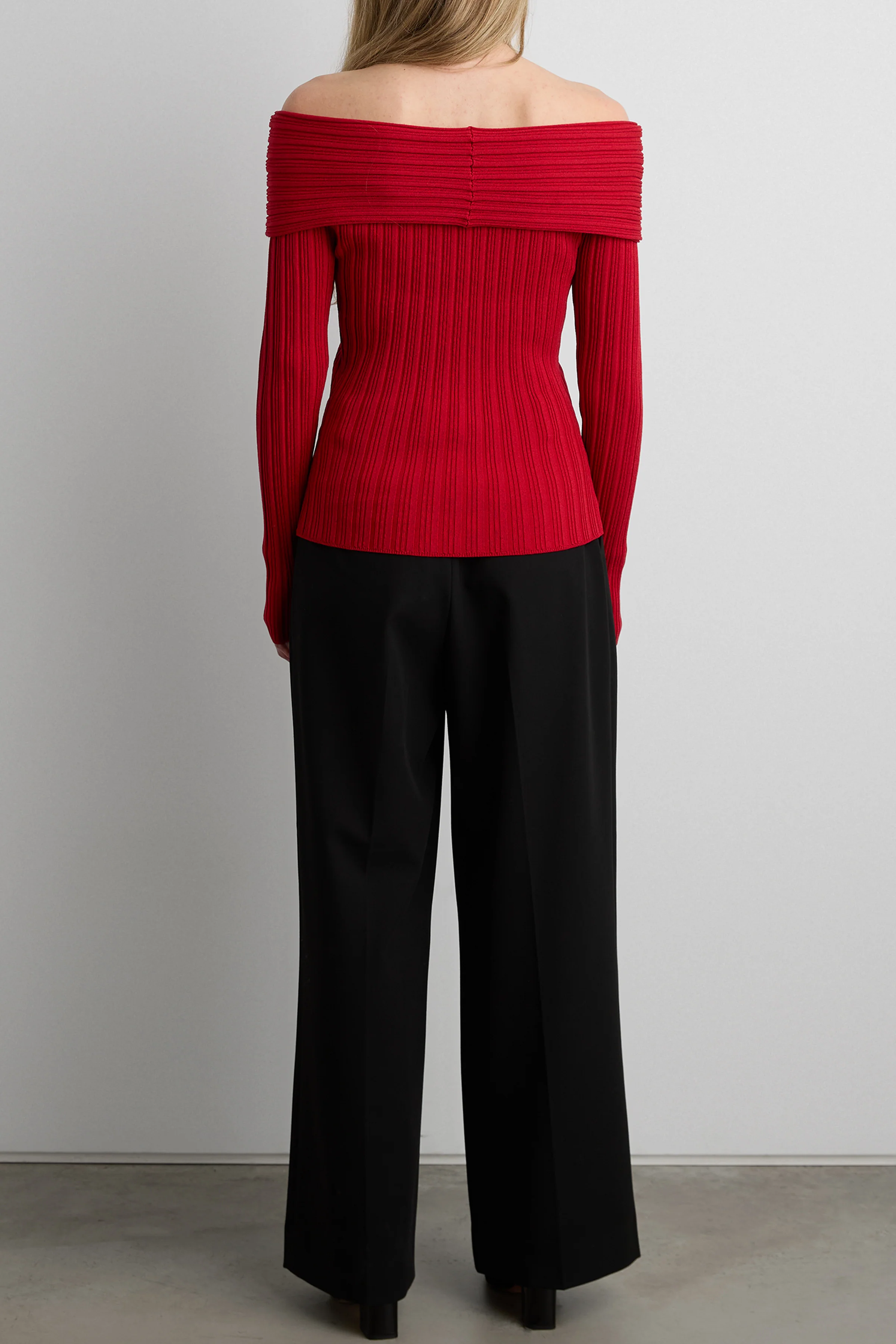 RIBBED OFF THE SHOULDER SWEATER - Image 9