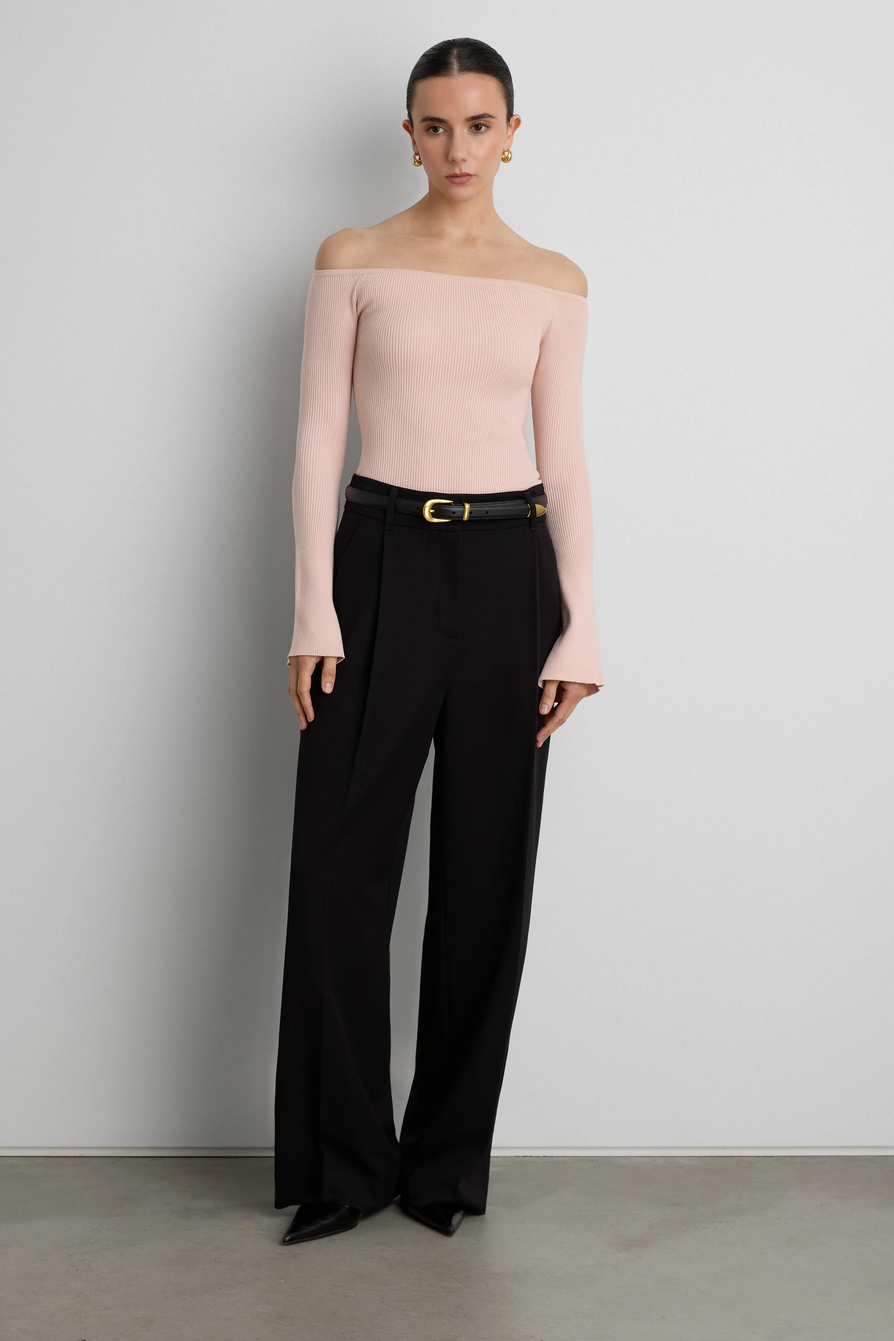 RIBBED OFF THE SHOULDER TOP